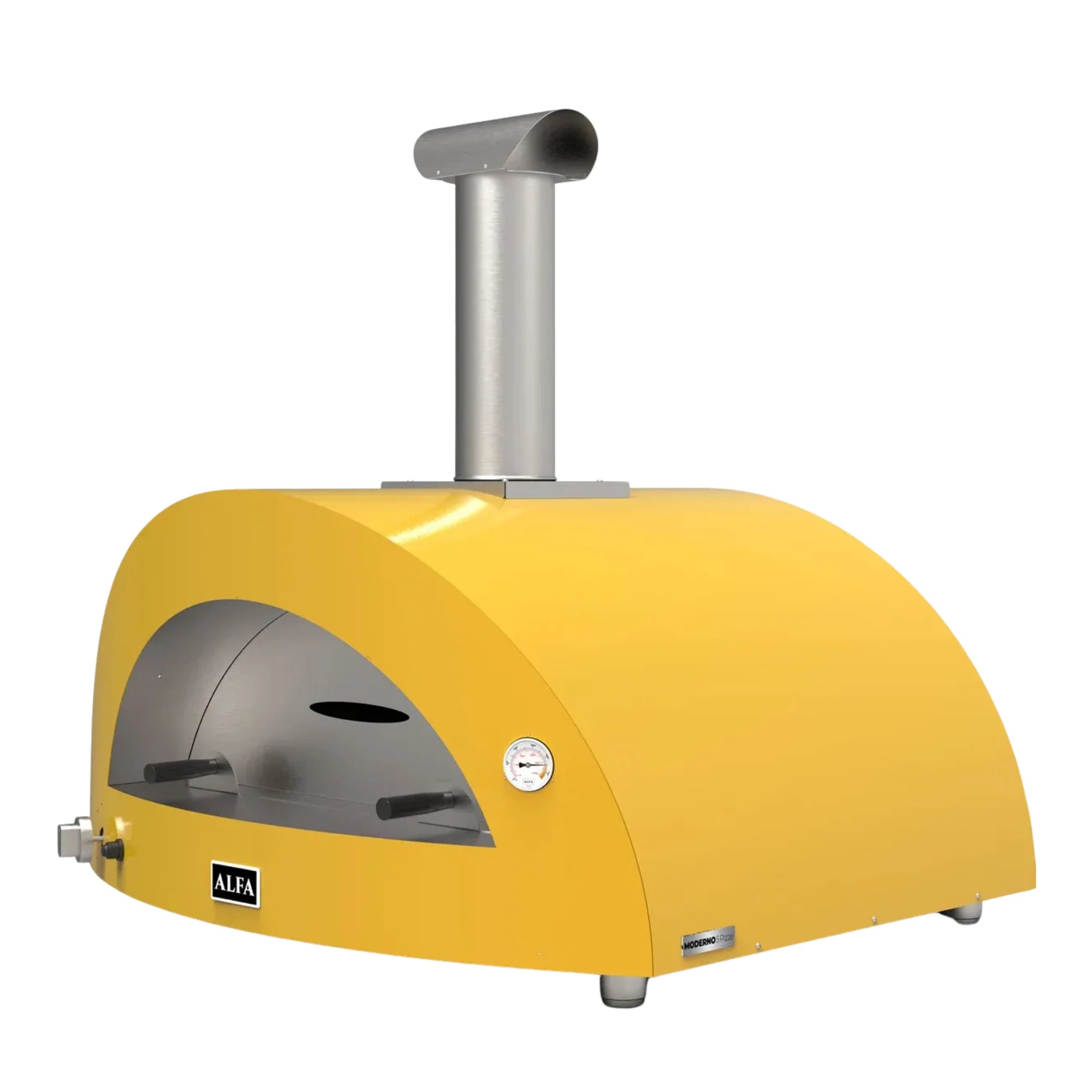 Alfa Moderno Imperial Yellow 5 Pizze Natural Gas Oven | Novaselectes