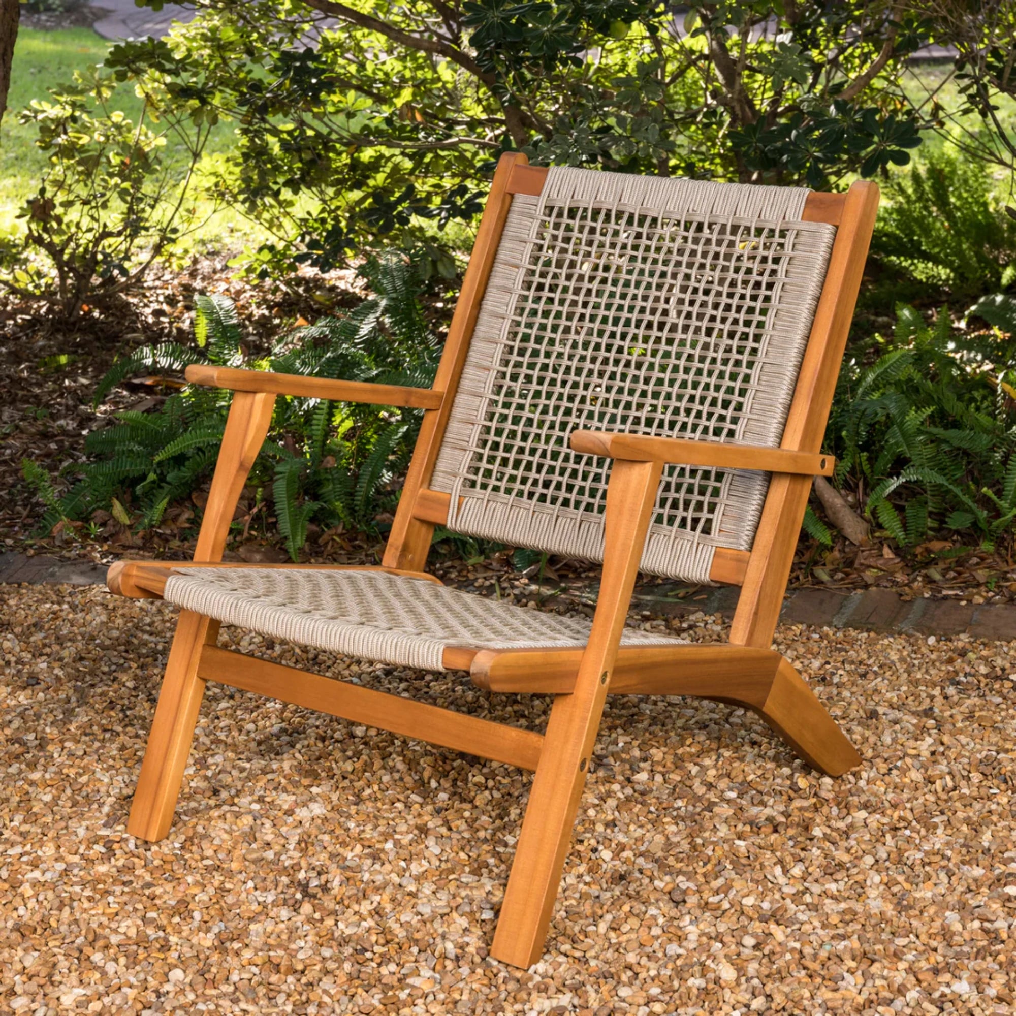 Well Traveled Living Vega Natural Stain Outdoor Chair | Novaselectes