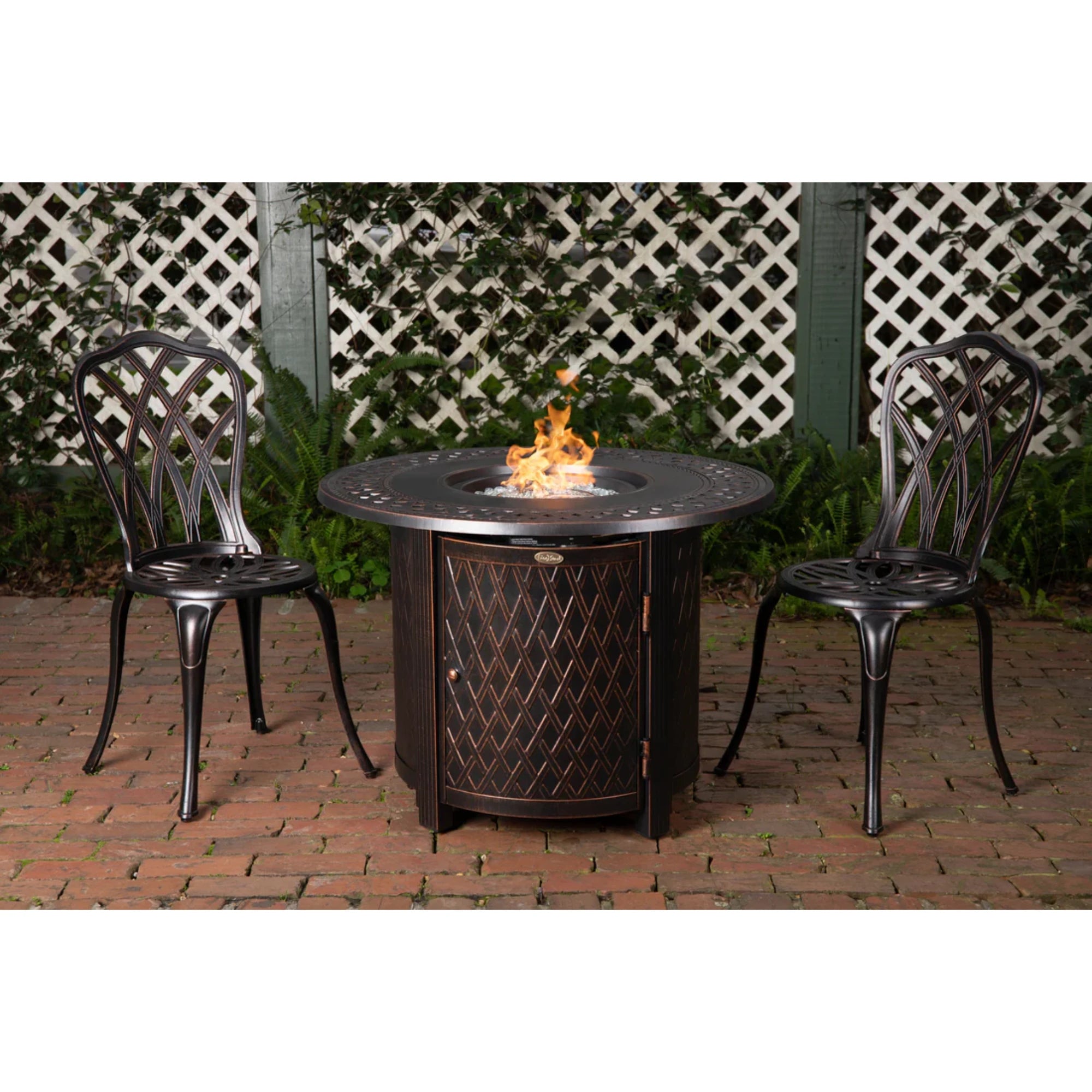 Well Traveled Living Wagner Aluminum Round Propane Fire Pit | Novaselectes