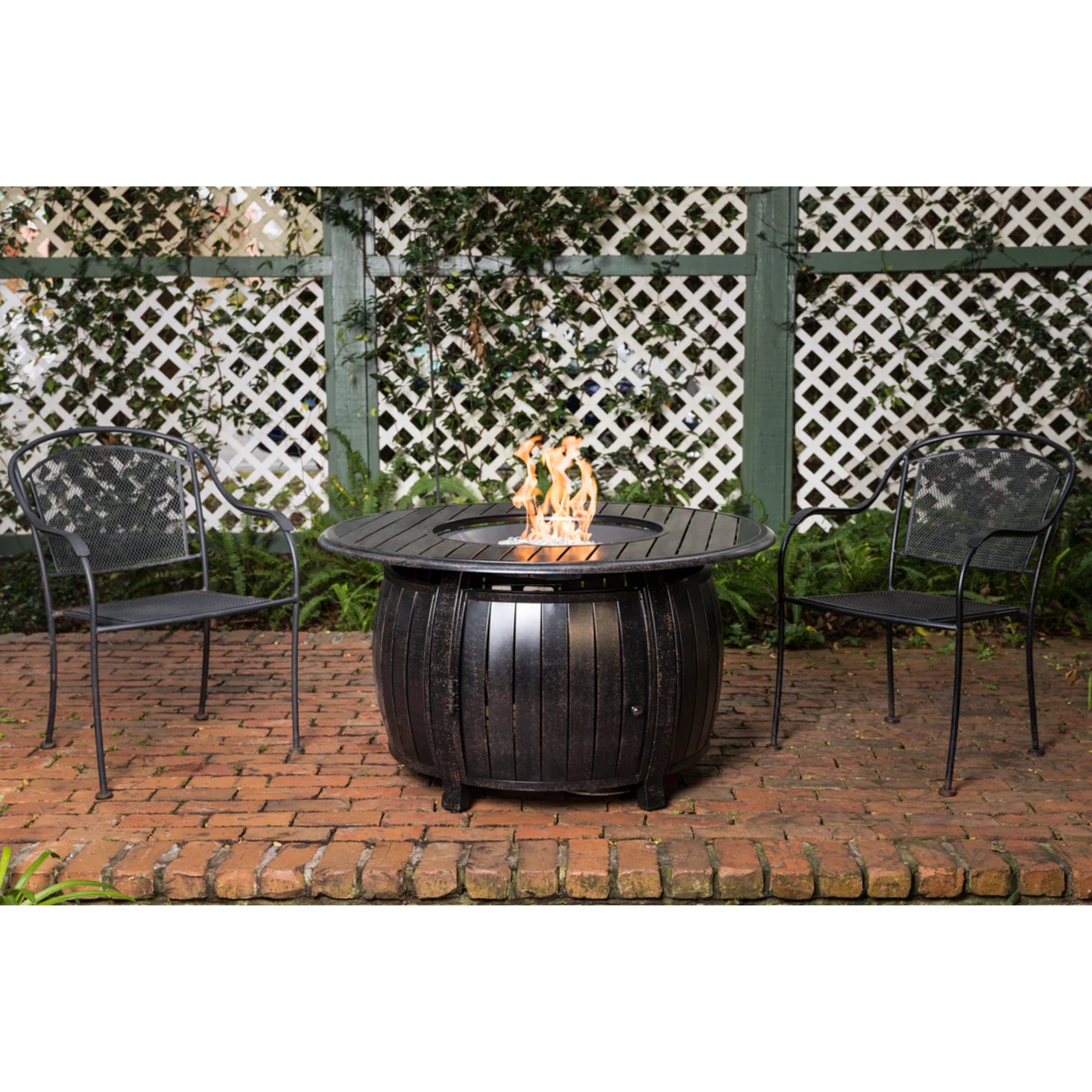 Well Traveled Living Grand Cooper Aluminum Round Propane Fire Pit | Novaselectes