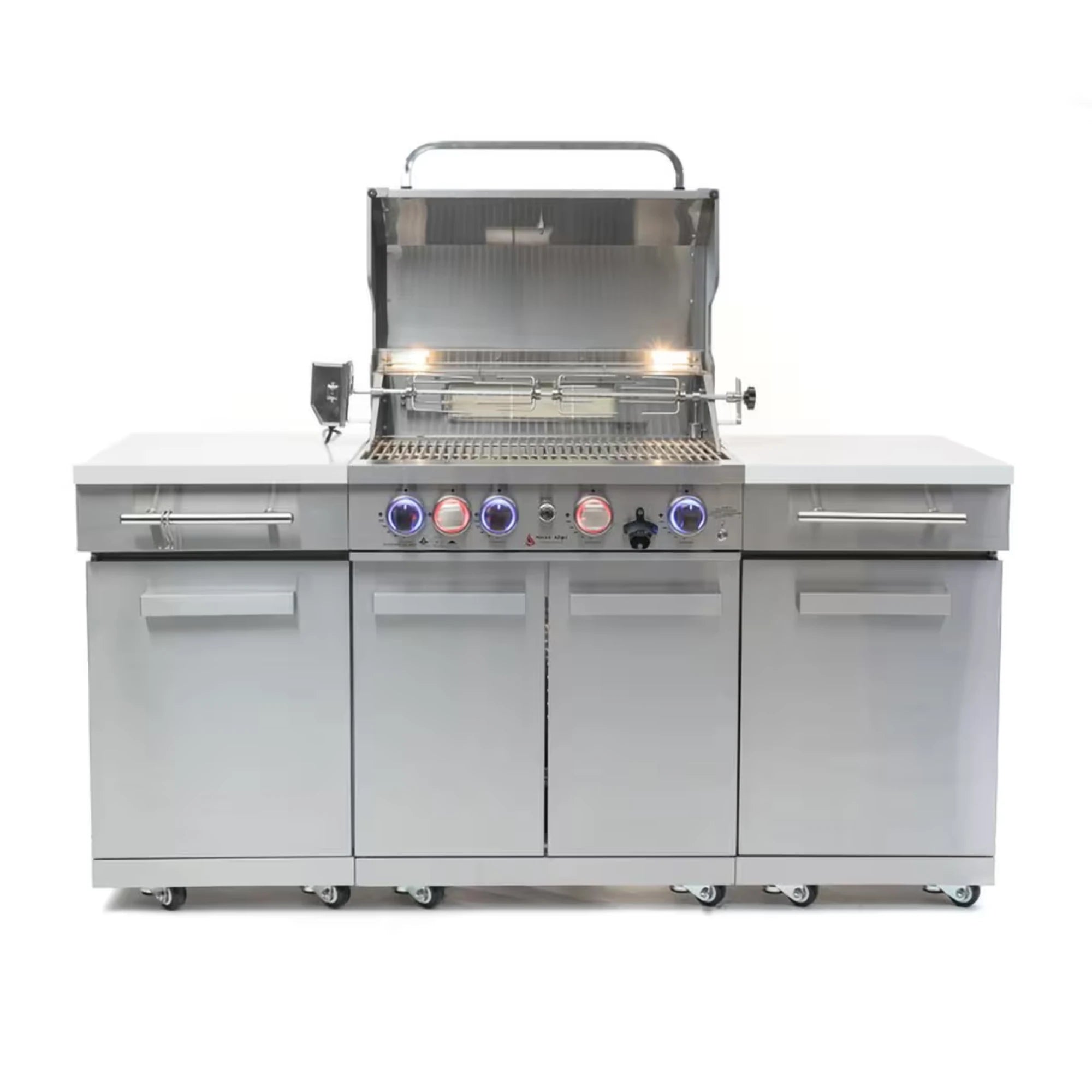 Mont Alpi MA-957RS 6 Ft Propane Outdoor Kitchen Island in Stainless Steel | Novaselectes