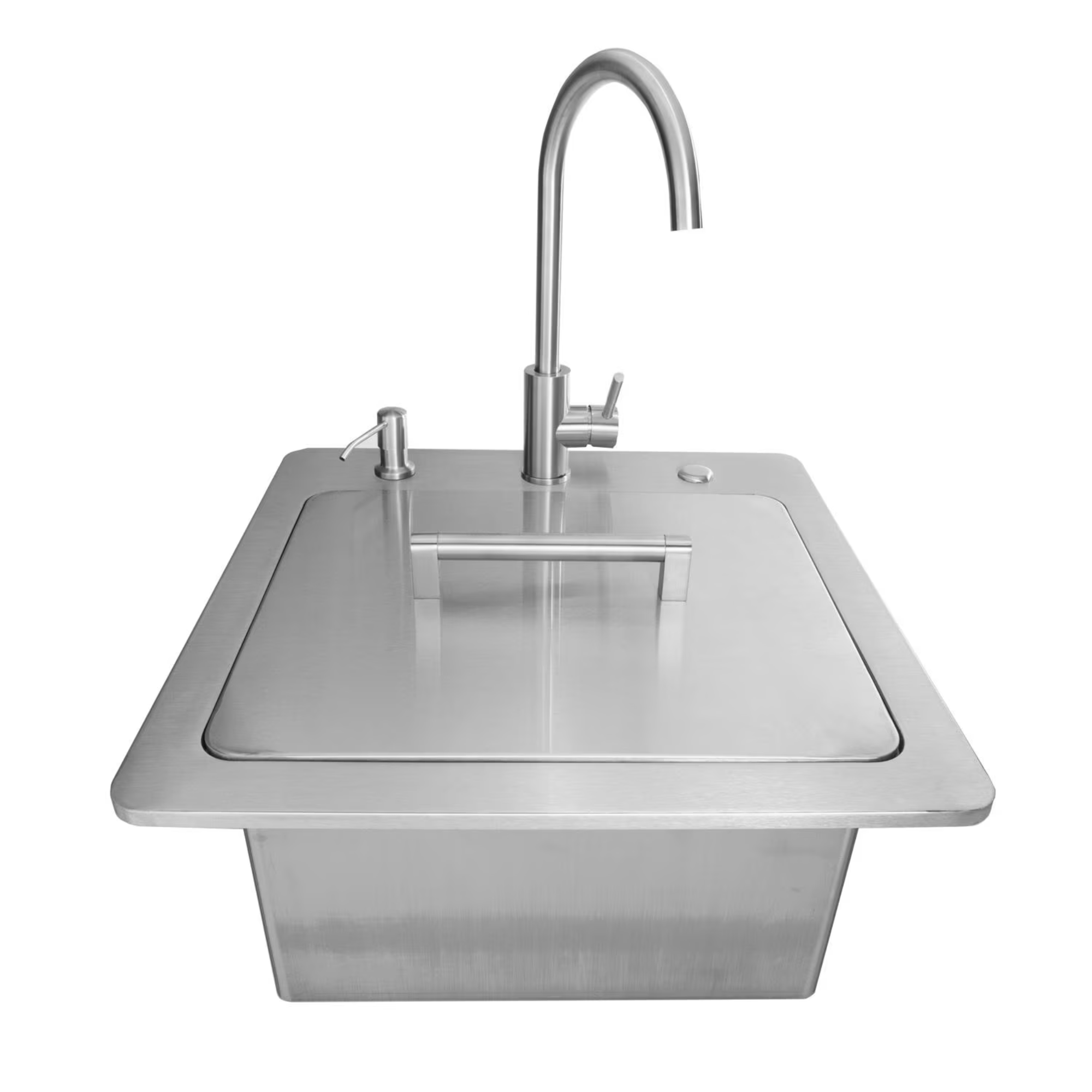 Coyote 21-Inch Sink w/ Drain, Faucet & Soap Dispenser | Novaselectes