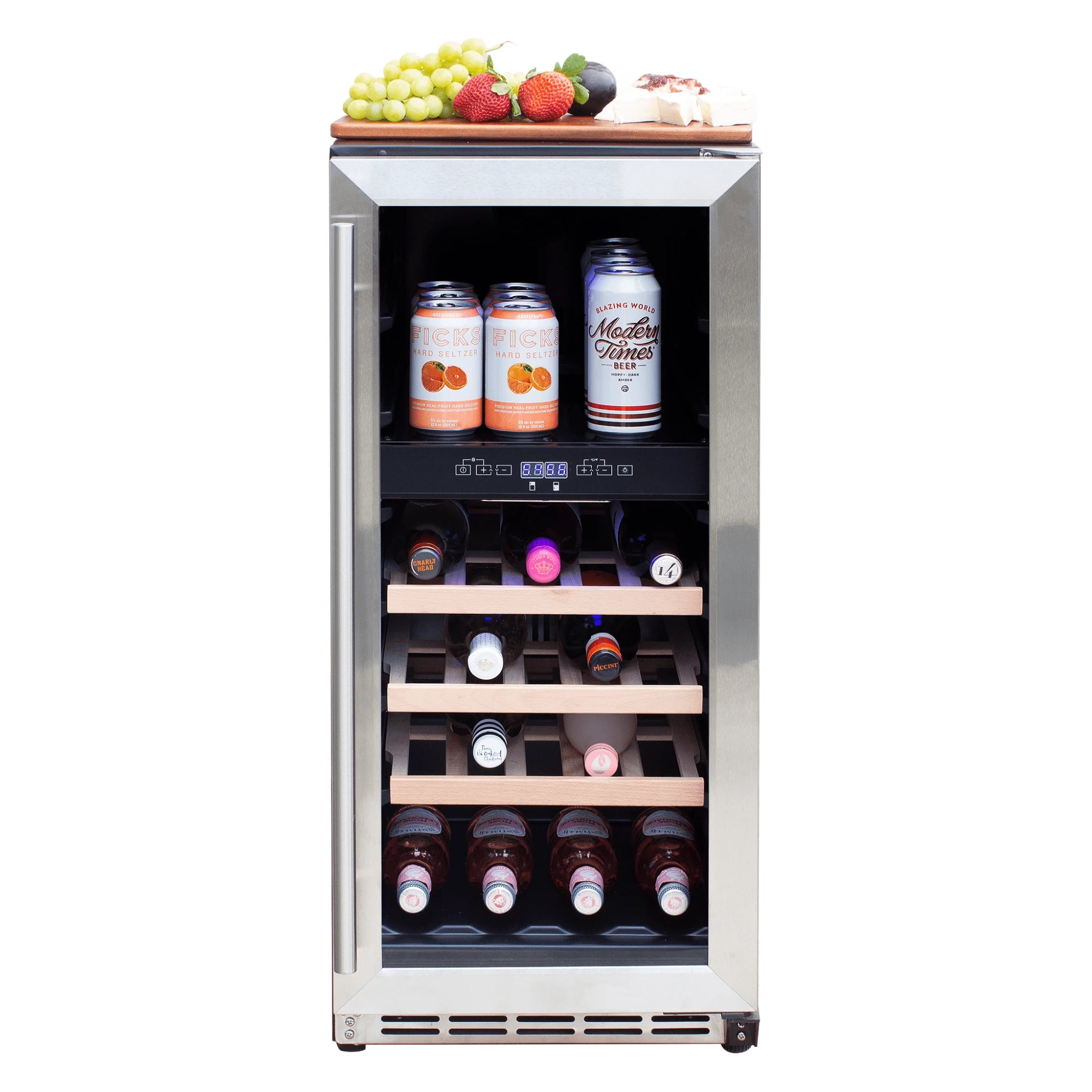 Summerset 15-Inch 3.2 Cu. Outdoor Dual Zone Wine Cooler | Novaselectes