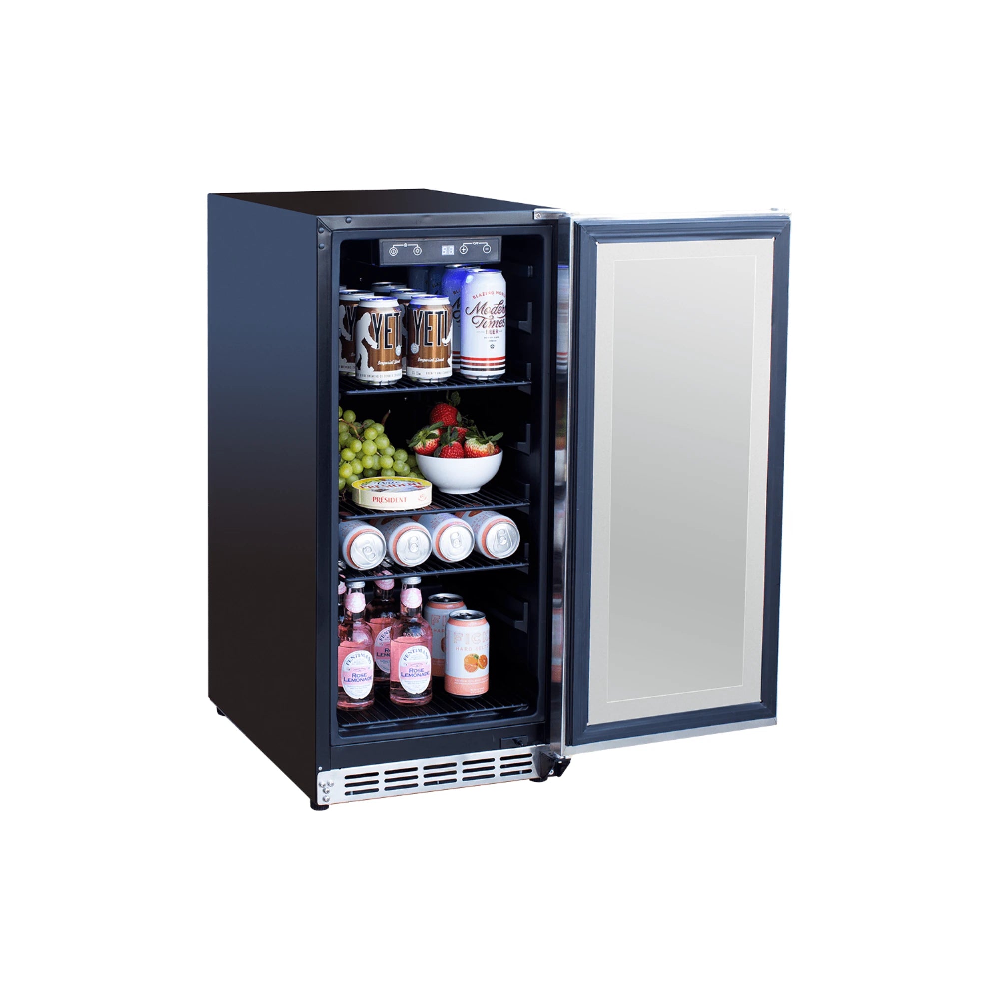Summerset 15-Inch 3.2 Cu Outdoor Rated Refrigerator w/ Glass Door | Novaselectes