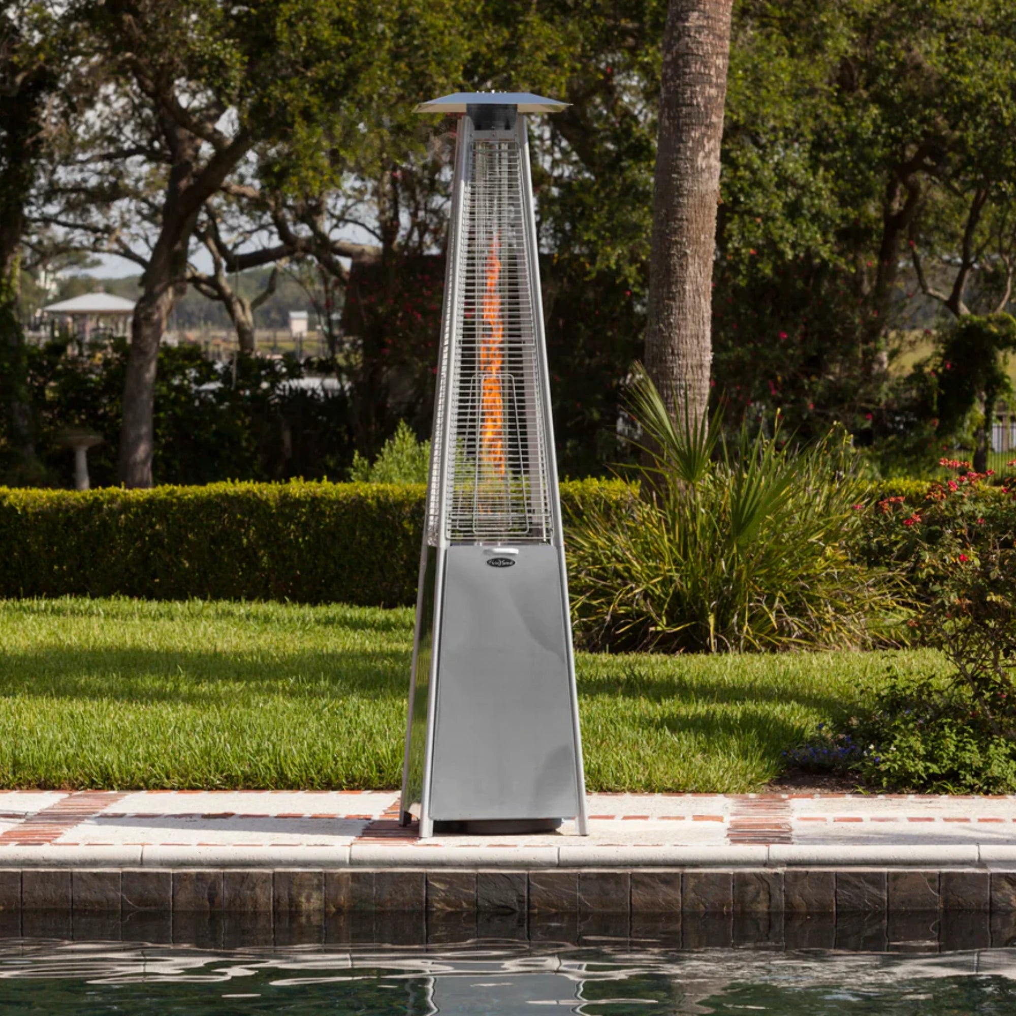 Well Traveled Living Stainless Steel Propane Pyramid Flame Heater | Novaselectes