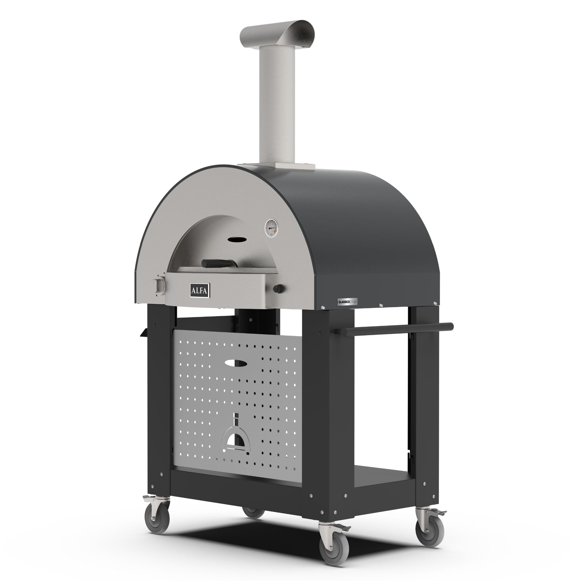 Alfa Classico 2 Pizze Freestanding Grey Pizza Oven | Novaselectes