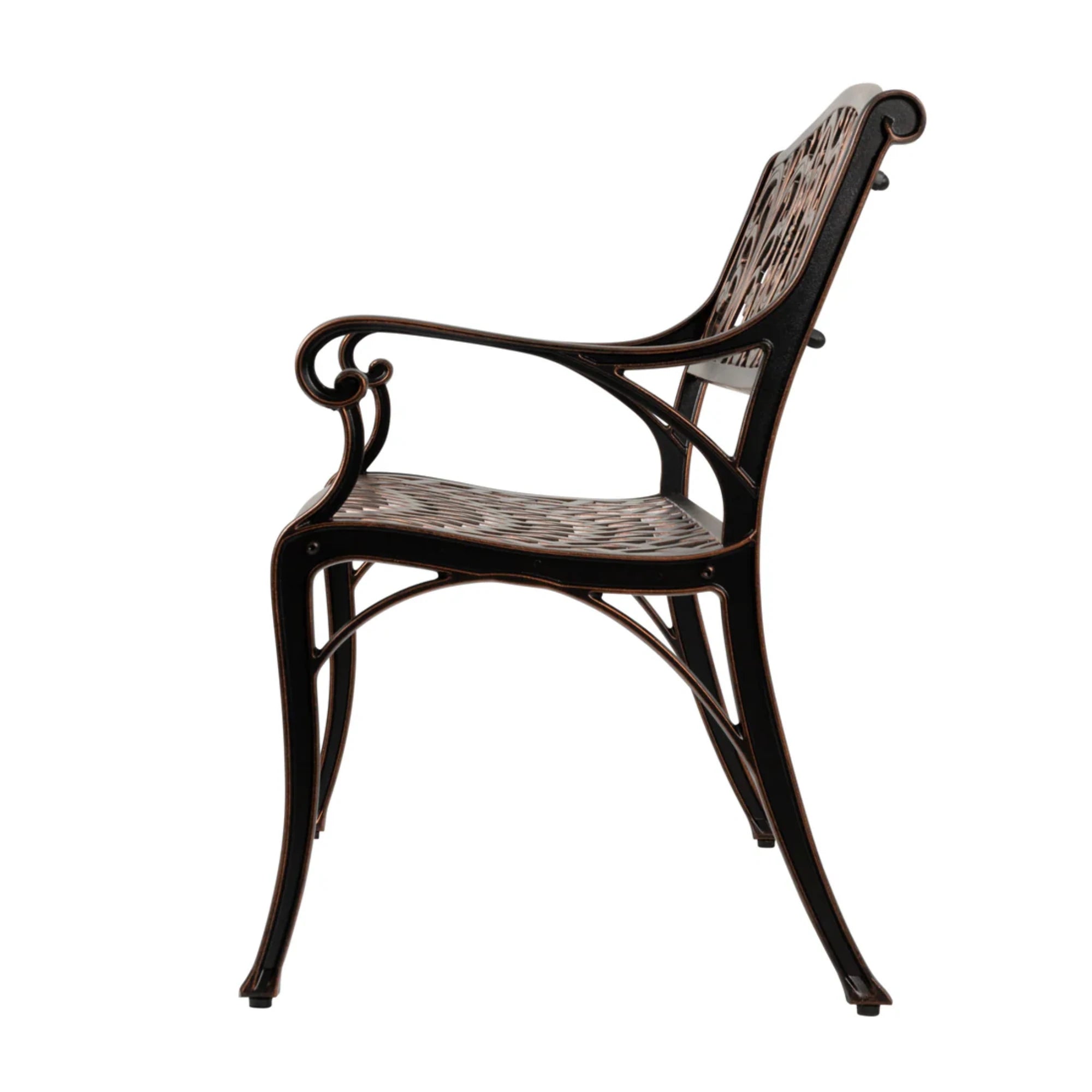 Well Traveled Living Decatur Aluminum Patio Bench in Antique Bronze | Novaselectes