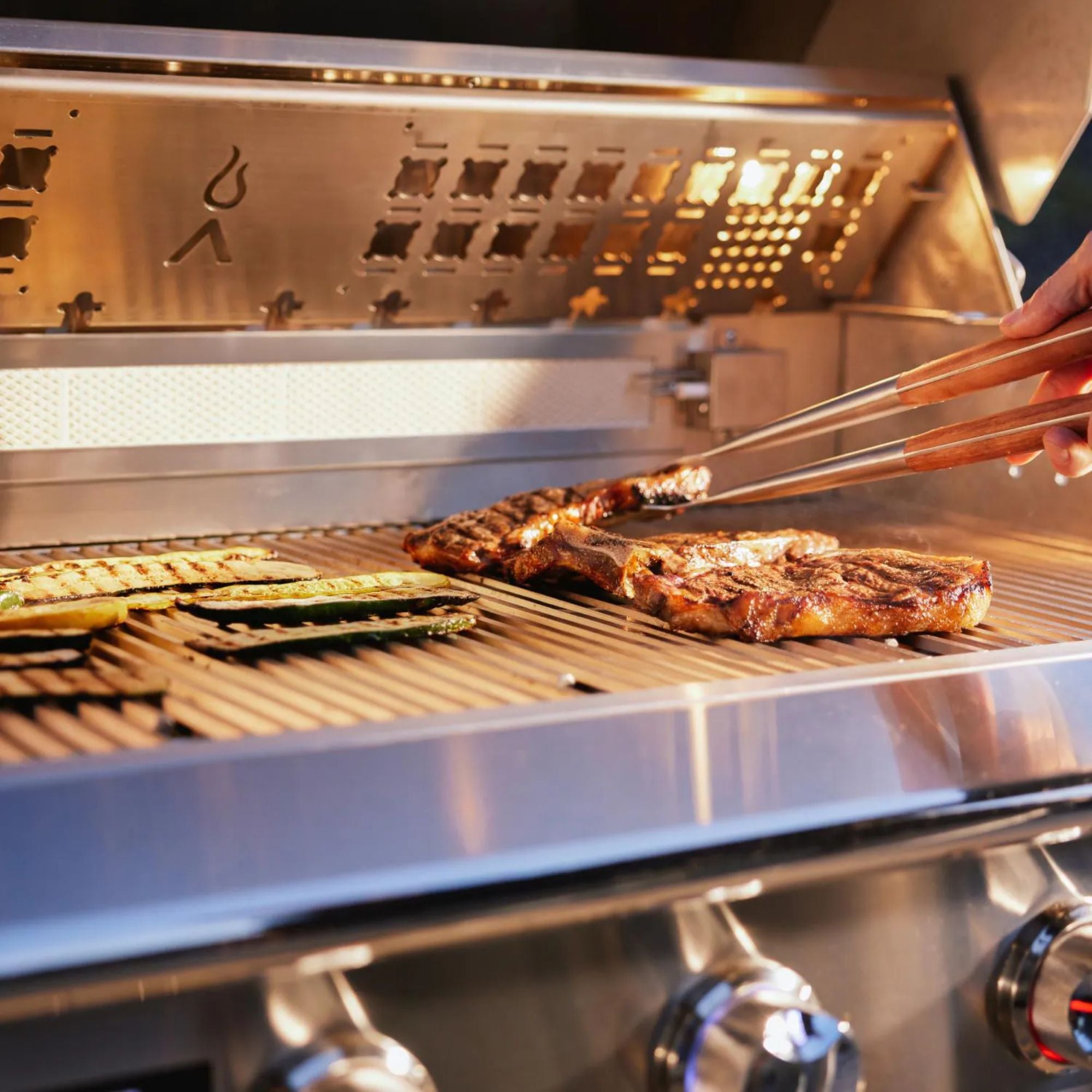 Blaze LTE PRO 40-Inch 5-Burner Built-in Gas Grill w/ Digital Temperature Screen & Rear Infrared Burner | Novaselectes