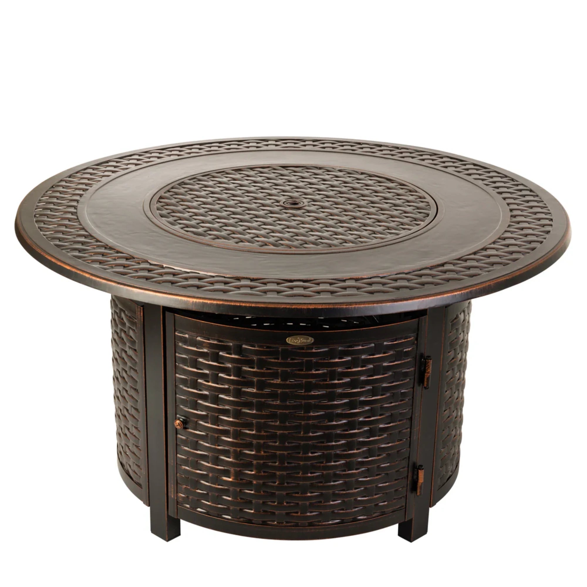 Well Traveled Living Bellante Woven Aluminum Propane Fire Pit | Novaselectes