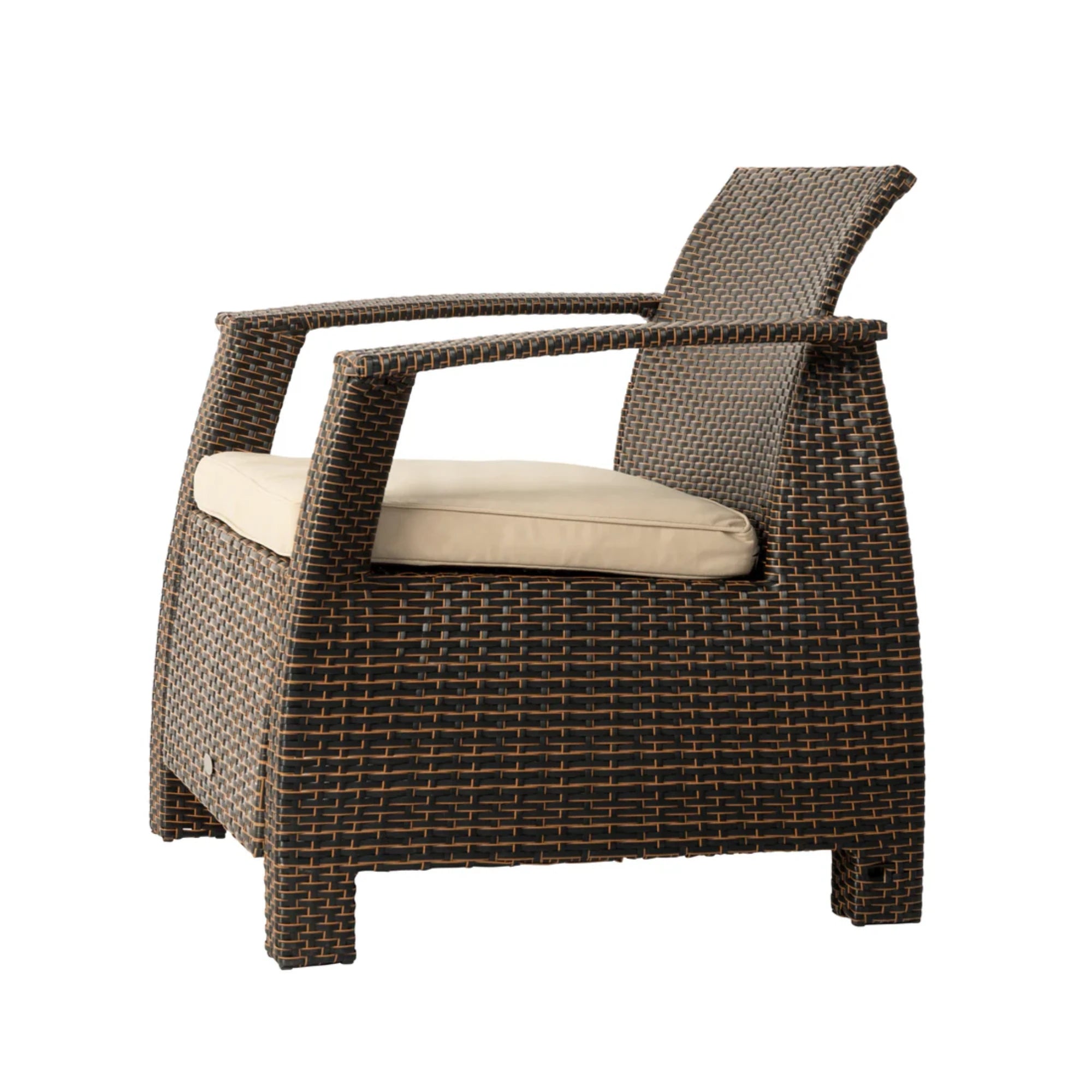 Well Traveled Living Bondi Deluxe Armchair in Mocha Wicker | Novaselectes
