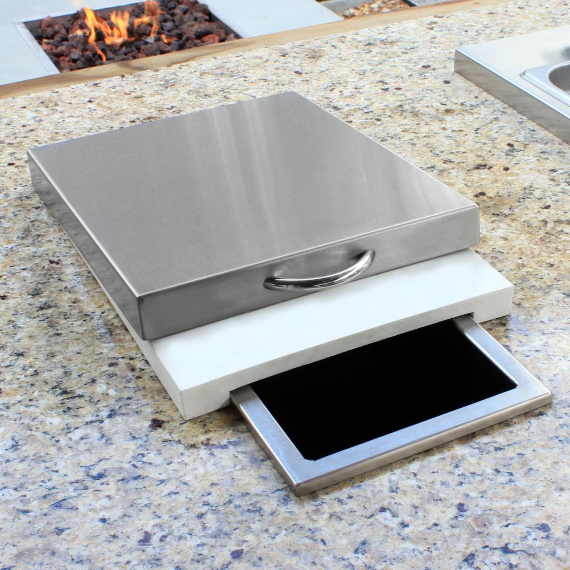 Alfresco Built-In Prep And Waste Station Chute | Novaselectes
