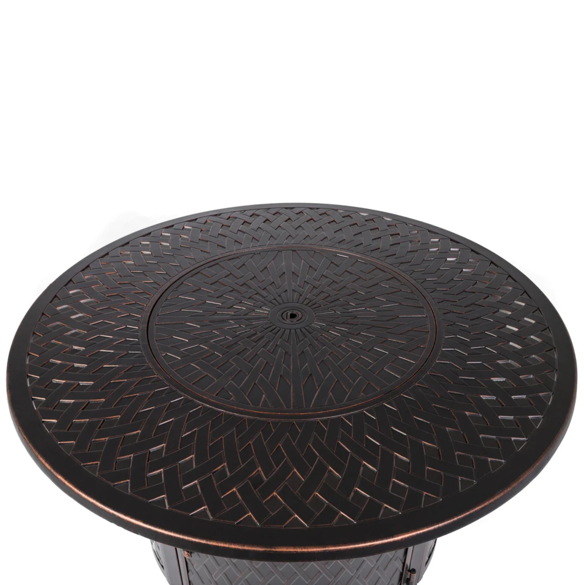 Well Traveled Living Verona Aluminum Round Propane Fire Pit | Novaselectes