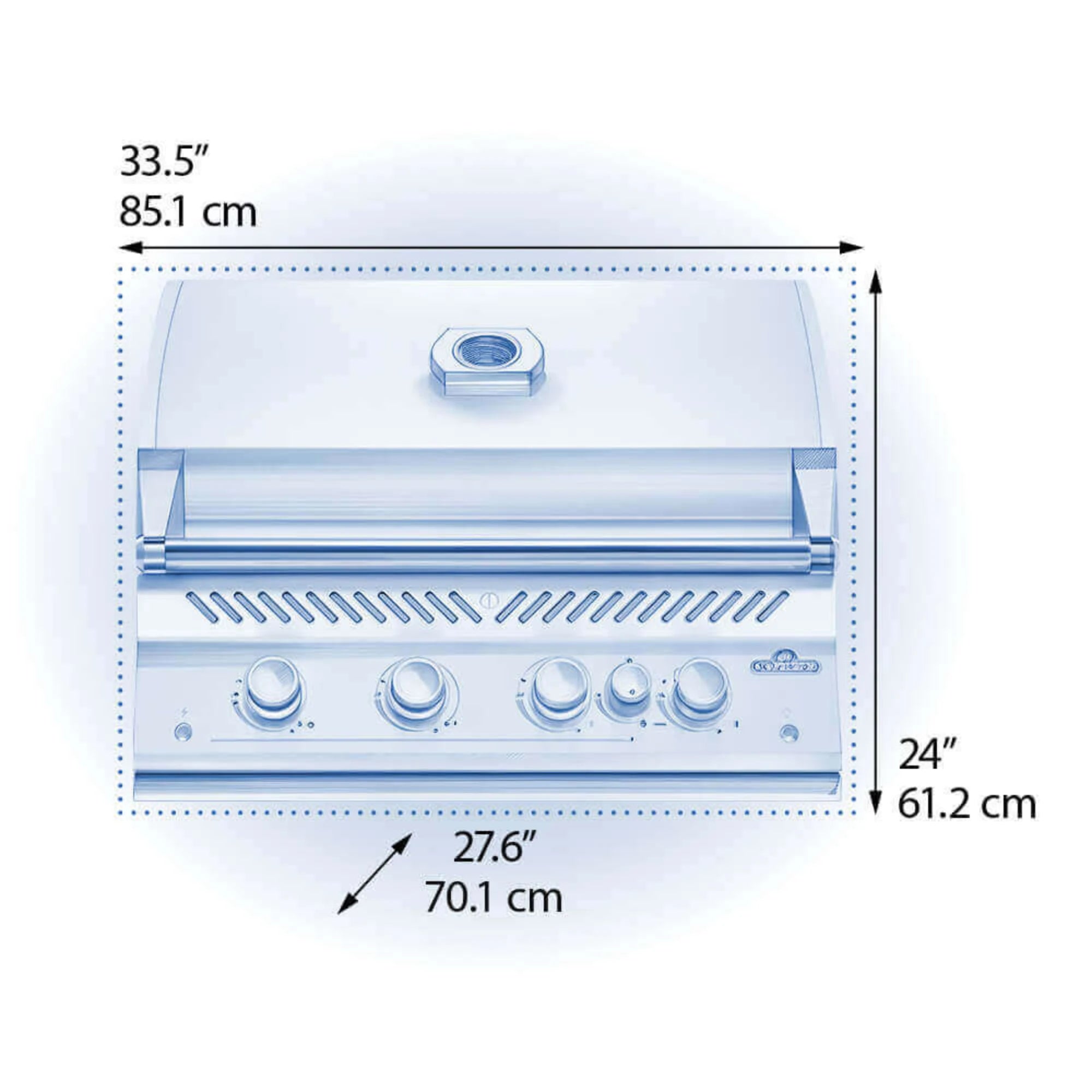 Napoleon Matte Black Built-in 700 Series 32-Inch RB Gas Grill w/ infrared Rear Burner | Novaselectes