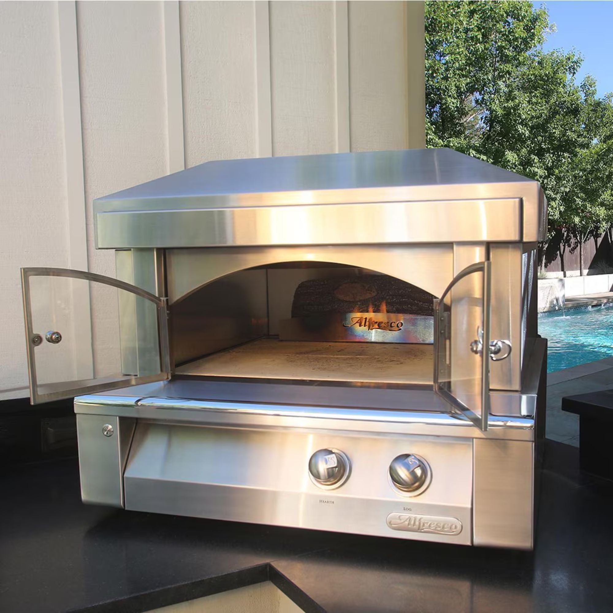 Alfresco 30-Inch Countertop Outdoor Gas Pizza Oven | Novaselectes