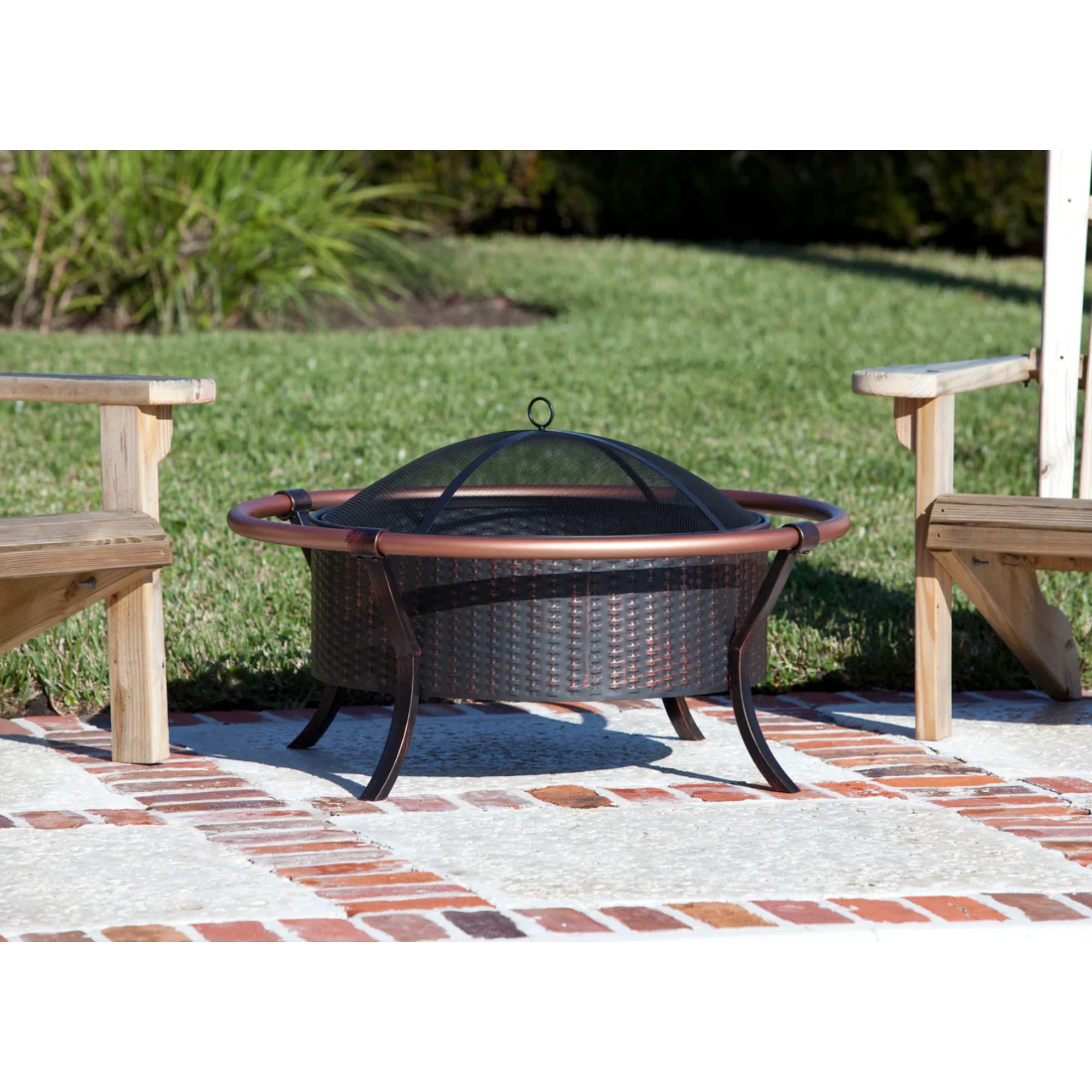 Well Traveled Living Copper Rail Fire Pit | Novaselectes