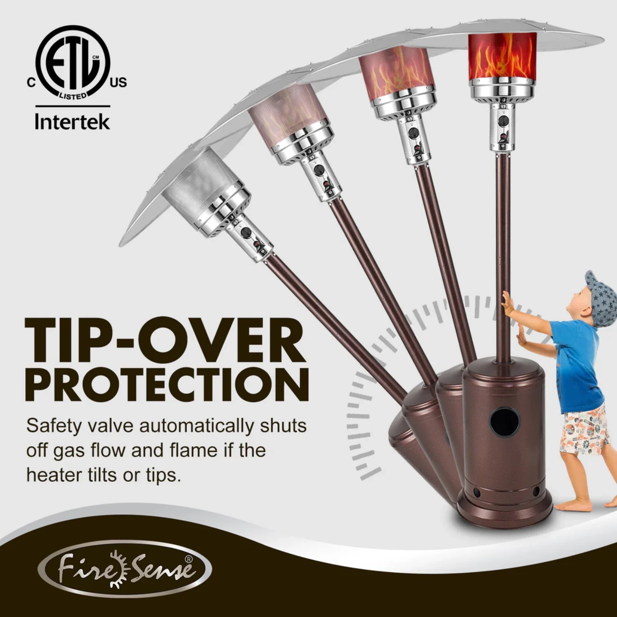 Well Traveled Living Aged Chestnut Finish Propane Gas Patio Heater | Novaselectes