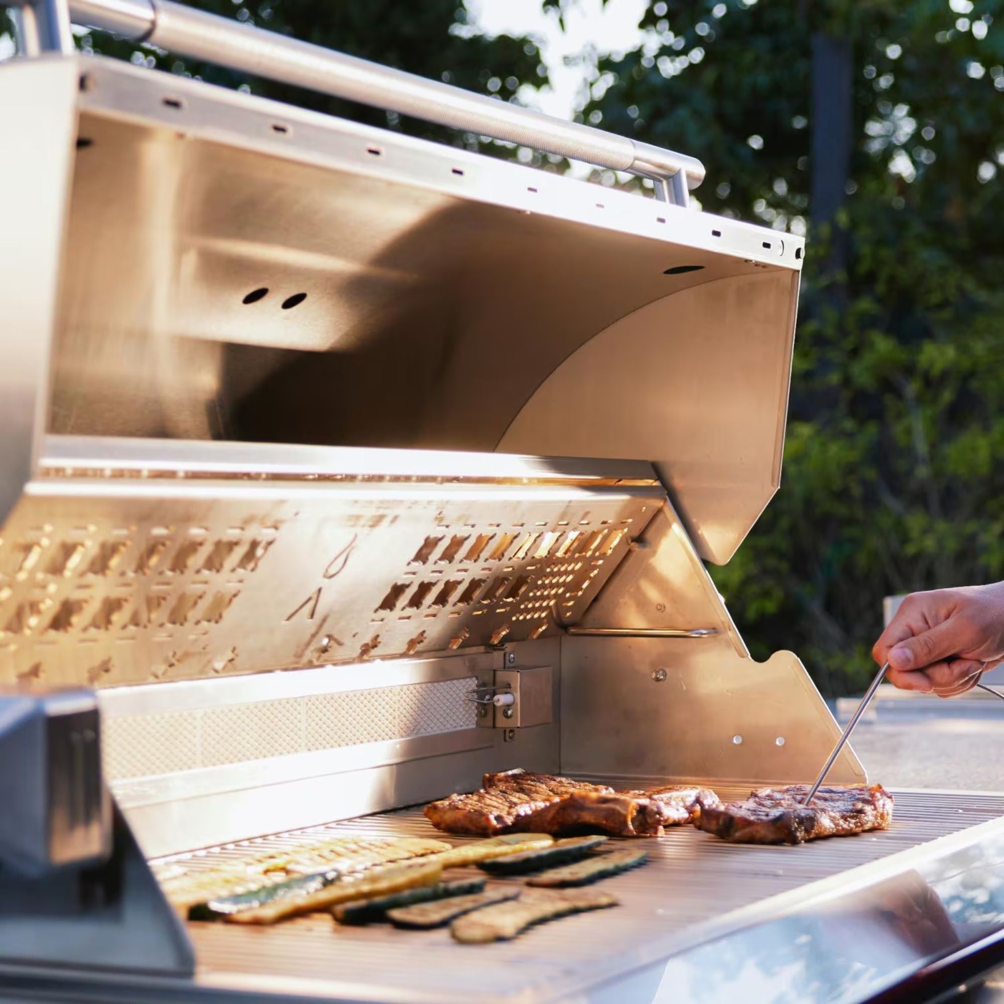 Blaze LTE PRO 40-Inch 5-Burner Freestanding Gas Grill w/ Digital Temperature Screen & Rear Infrared Burner | Novaselectes