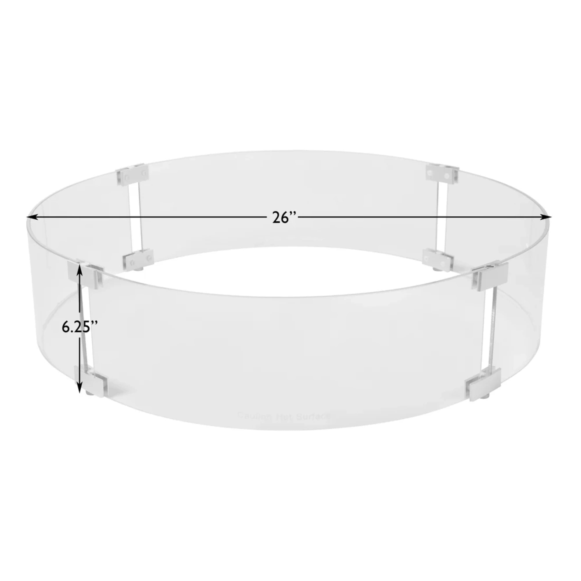 Well Traveled Living Tempered Glass Wind Guard for Round Fire Pits | Novaselectes