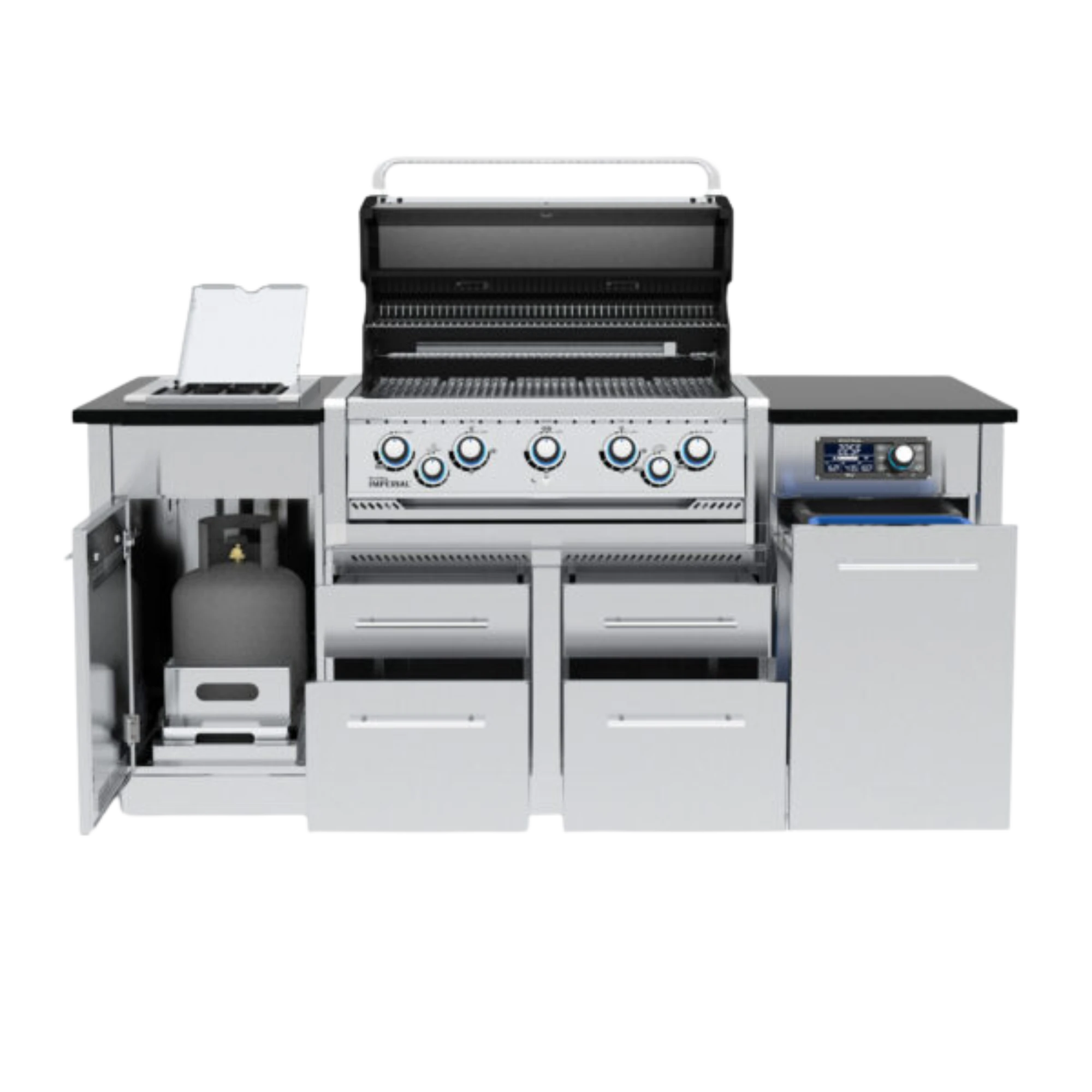Broil King Outdoor Kitchen Island w/ Imperial QS 590i Gas Grill | Novaselectes