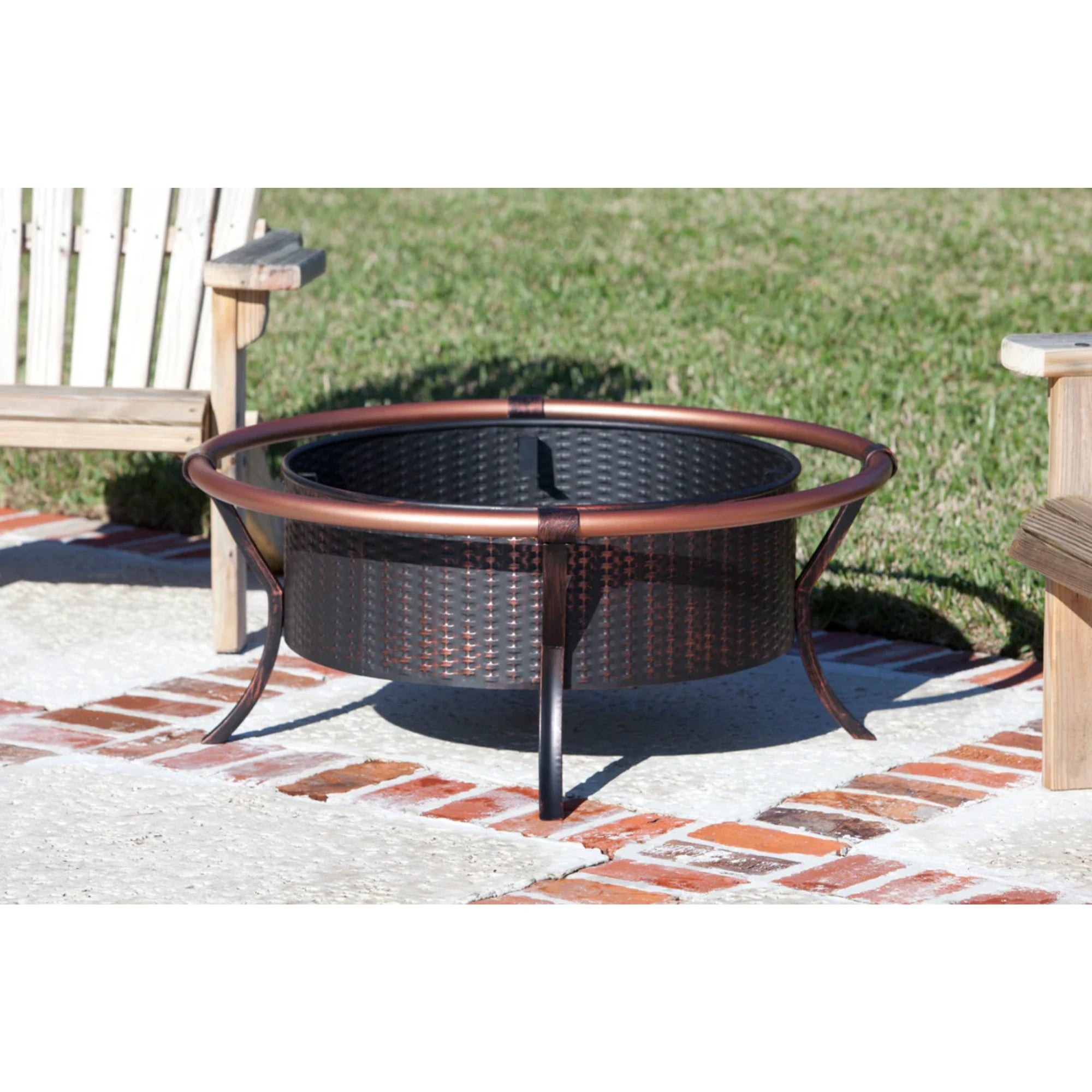Well Traveled Living Copper Rail Fire Pit | Novaselectes