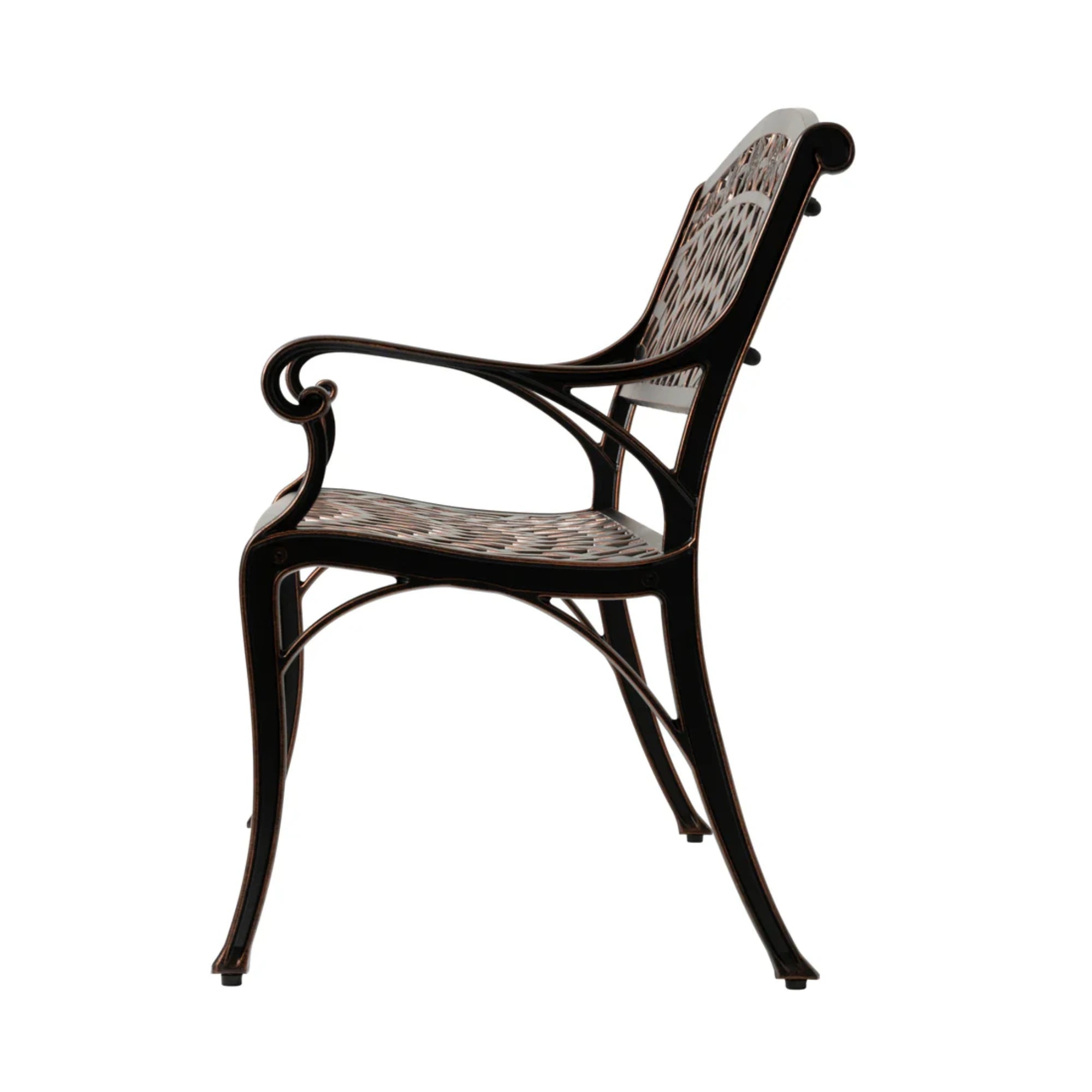 Well Traveled Living Scarlet Aluminum Patio Bench in Antique Bronze | Novaselectes