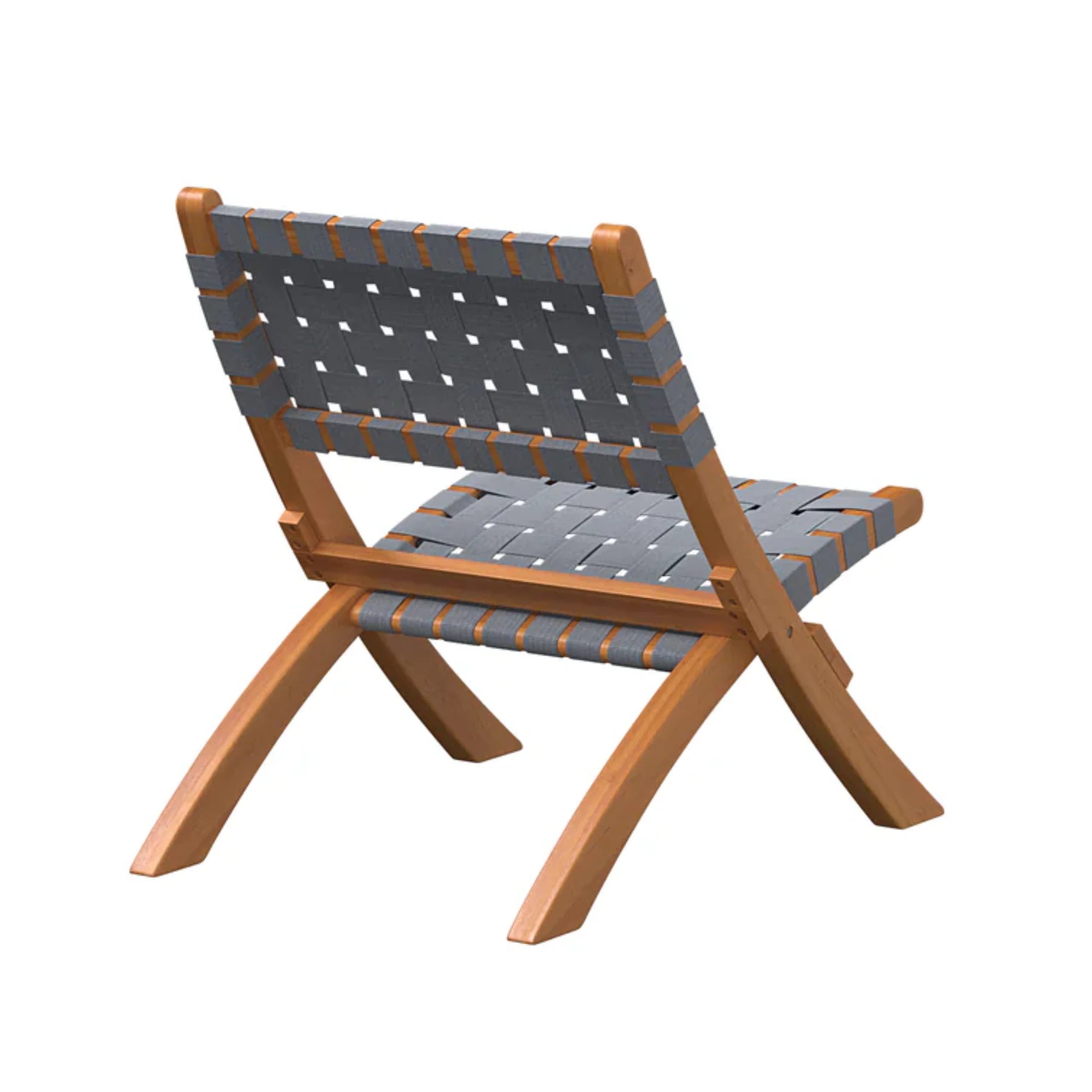 Well Traveled Living Sava Folding Chair in Warm Gray Webbing | Novaselectes