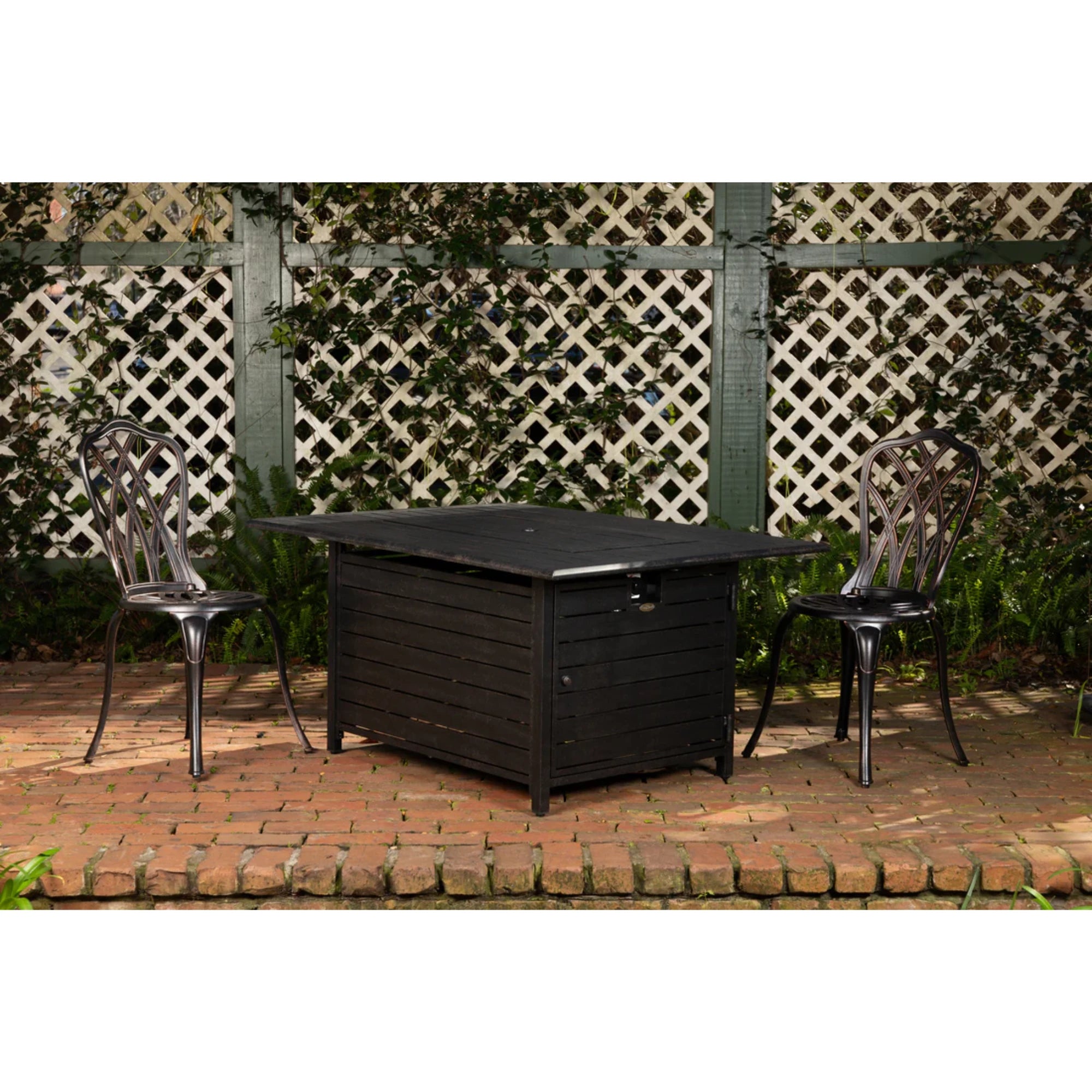 Well Traveled Living Longmont Aluminum Rectangular Propane Fire Pit | Novaselectes