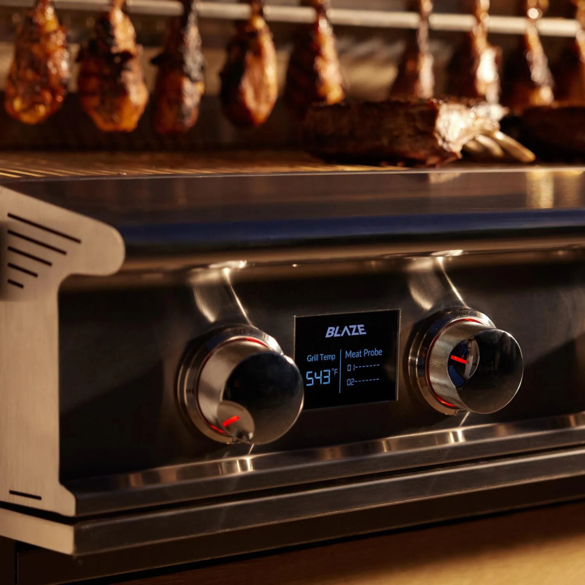 Blaze LTE PRO 40-Inch 5-Burner Built-in Gas Grill w/ Digital Temperature Screen & Rear Infrared Burner | Novaselectes