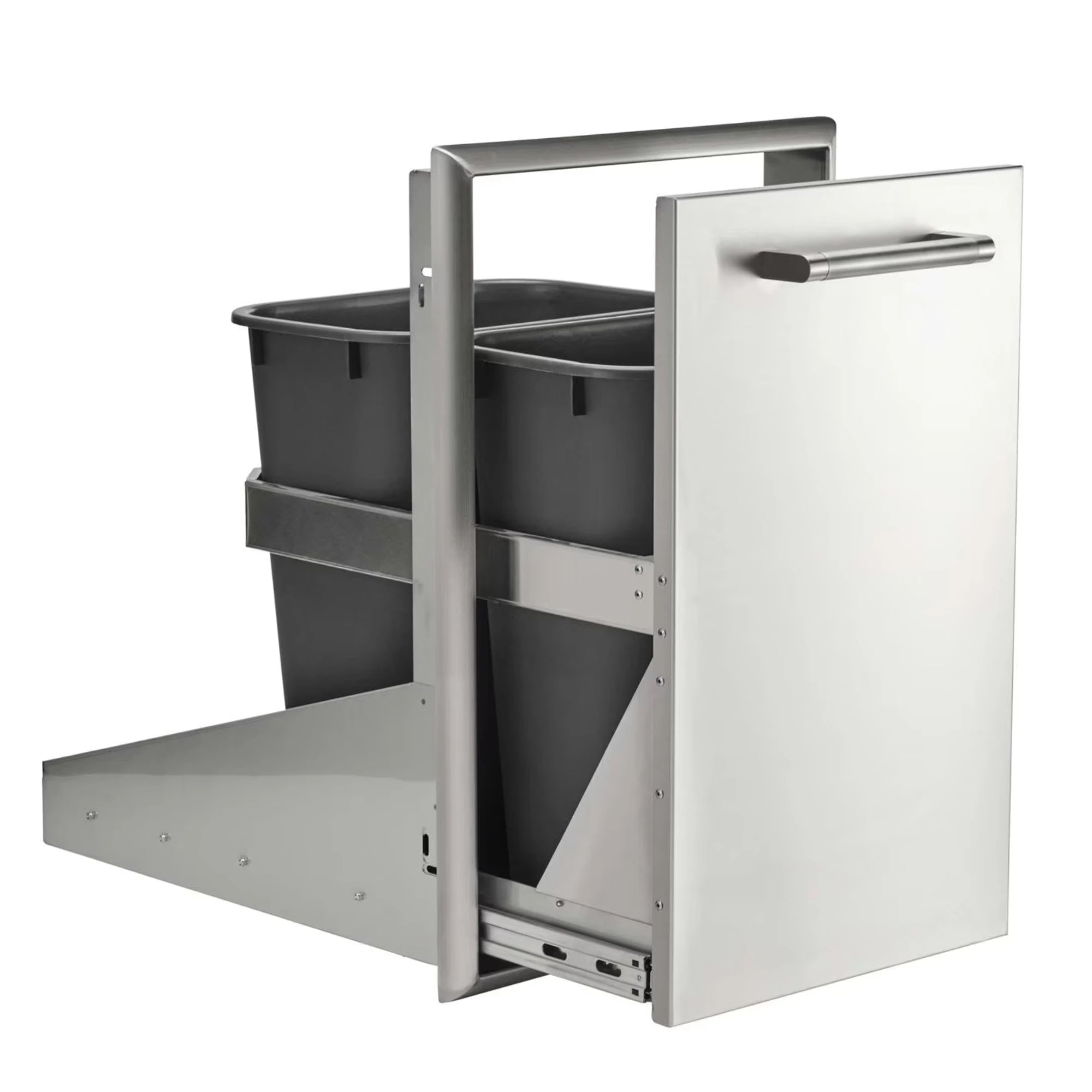 Coyote 18-Inch Front to Back Double Trash / Recycle Bin | Novaselectes
