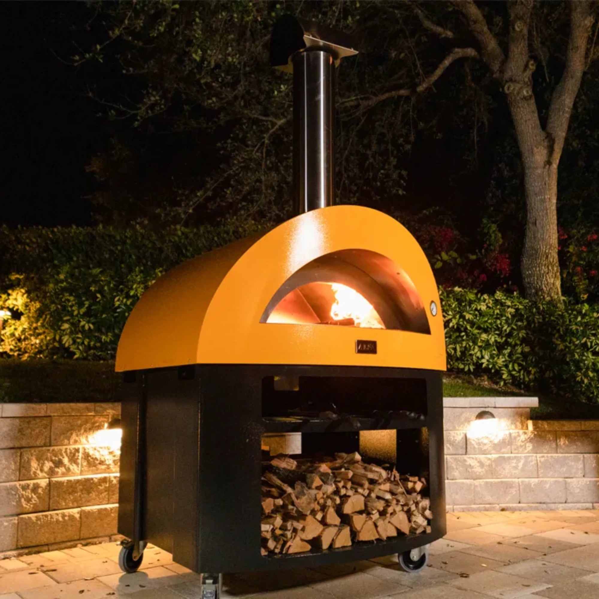 Alfa Moderno Imperial Yellow 5 Pizze Natural Gas Oven | Novaselectes