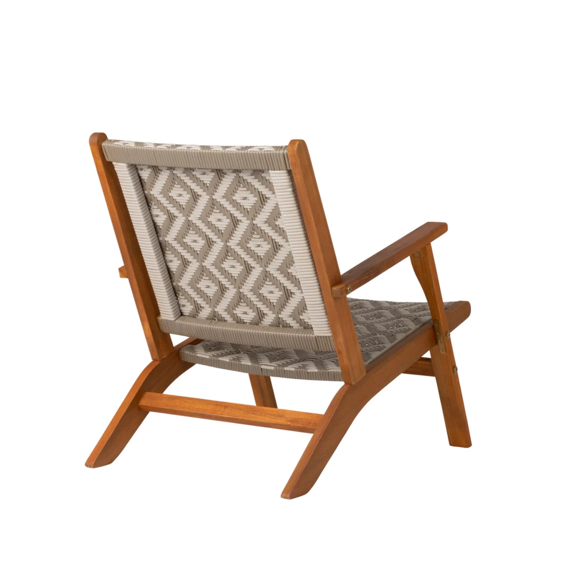 Well Traveled Living Vega Natural Stain Outdoor Chair in Diamond-Weave Wicker | Novaselectes