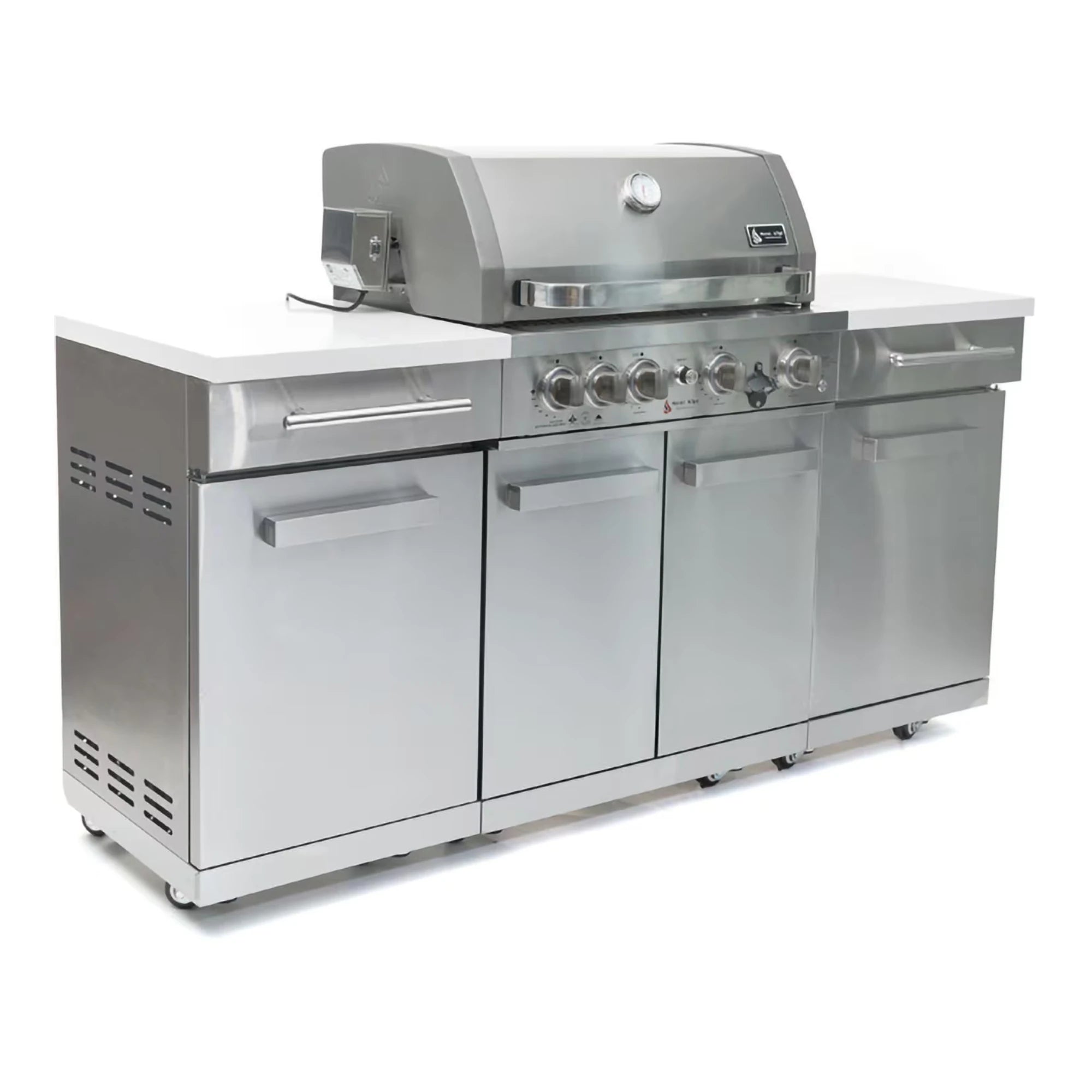 Mont Alpi MA-957RS 6 Ft Propane Outdoor Kitchen Island in Stainless Steel | Novaselectes