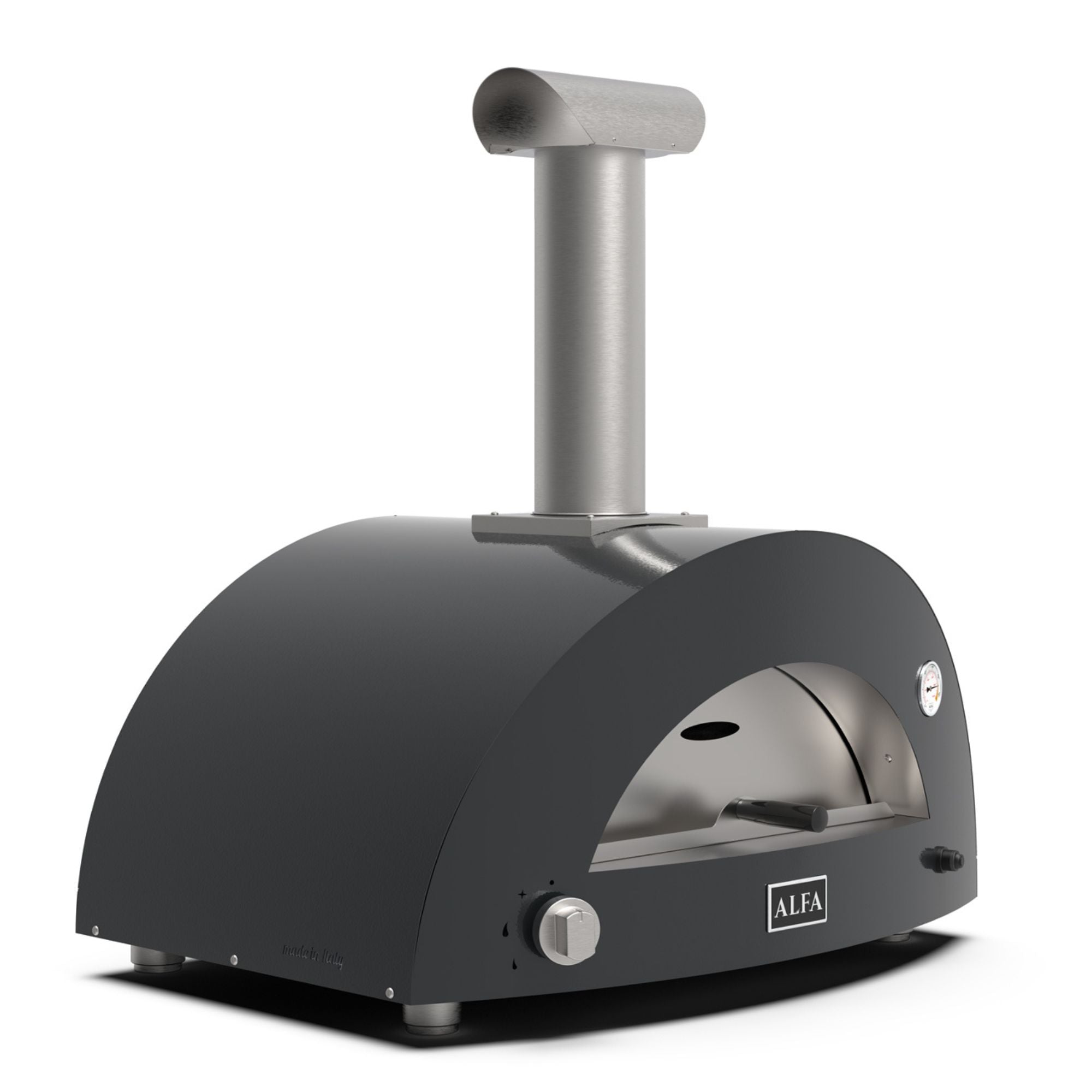 Alfa Moderno Anthracite Grey 2 Pizze Gas Pizza Oven | Novaselectes