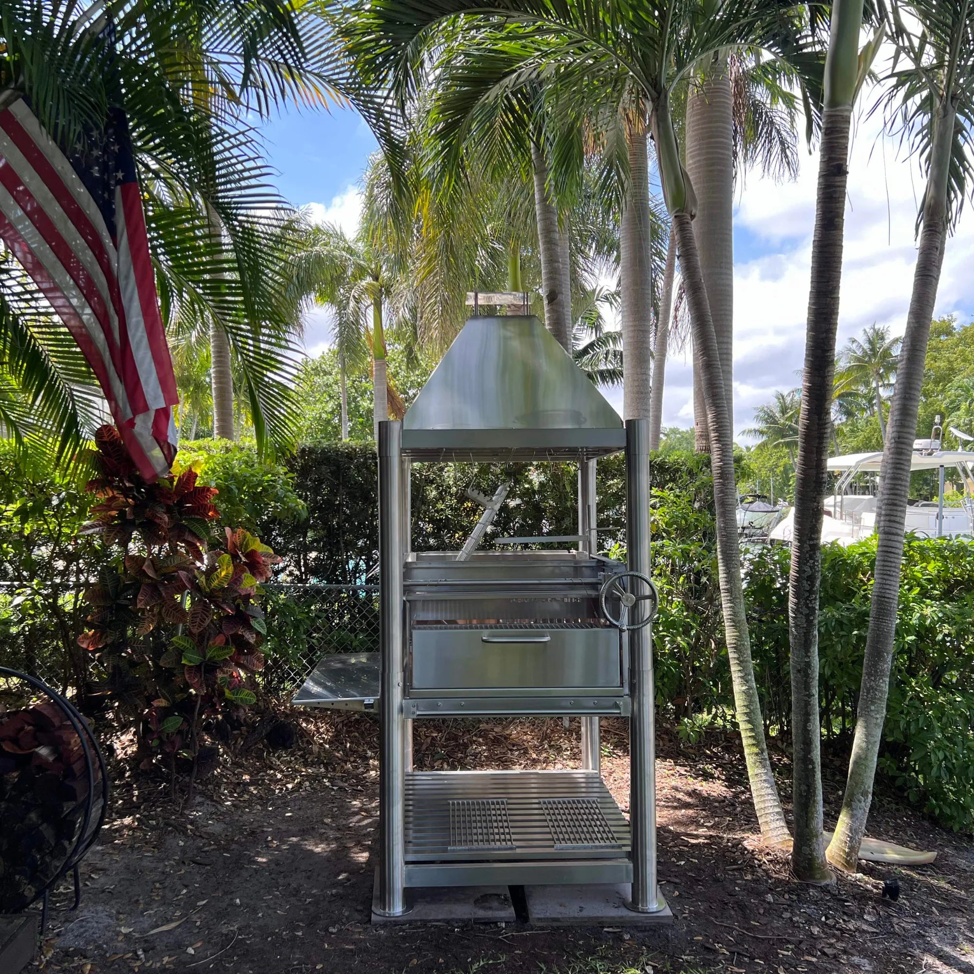 Tagwood BBQ12SS Argentine Santa Maria Stainless Steel Charcoal Grill | Novaselectes