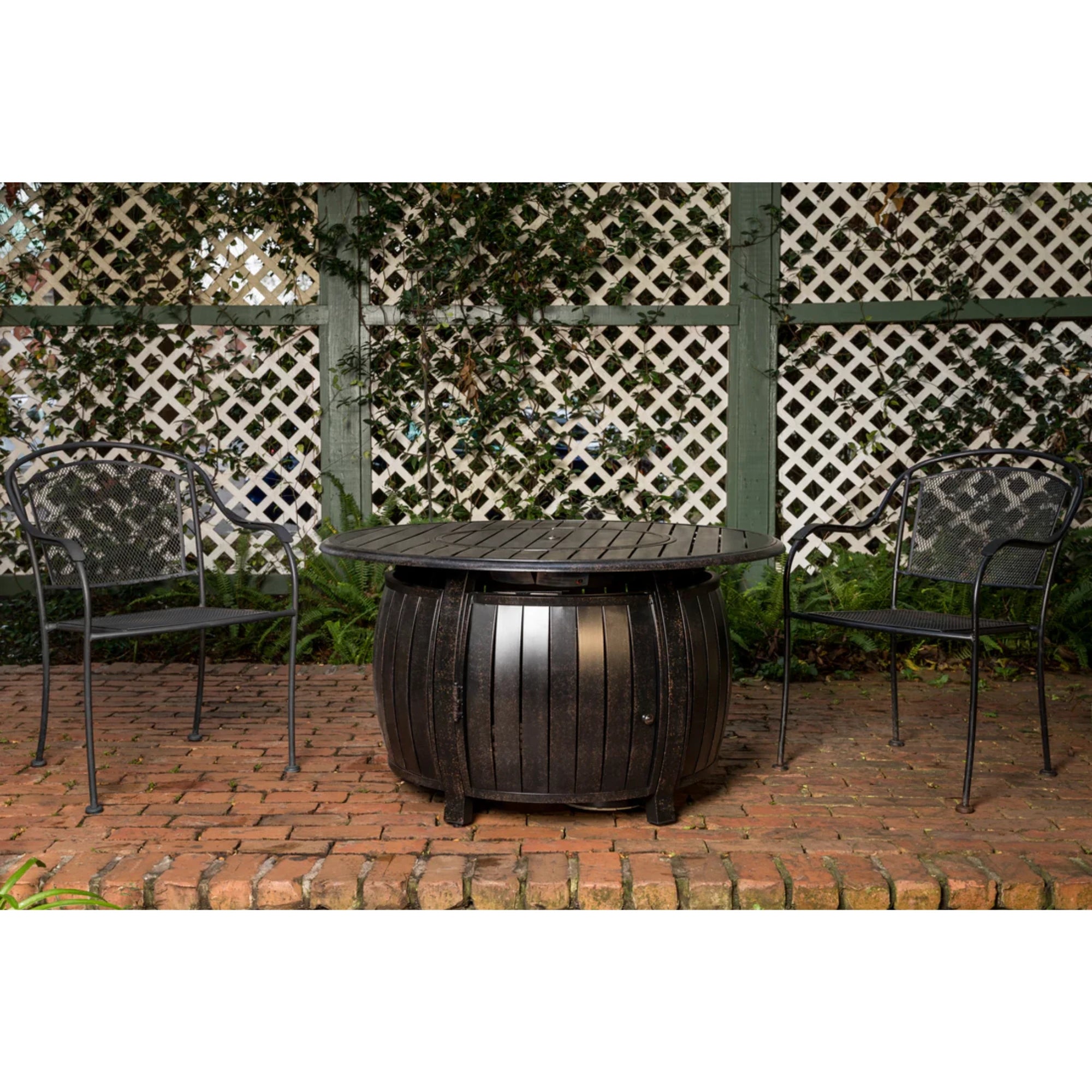 Well Traveled Living Grand Cooper Aluminum Round Propane Fire Pit | Novaselectes