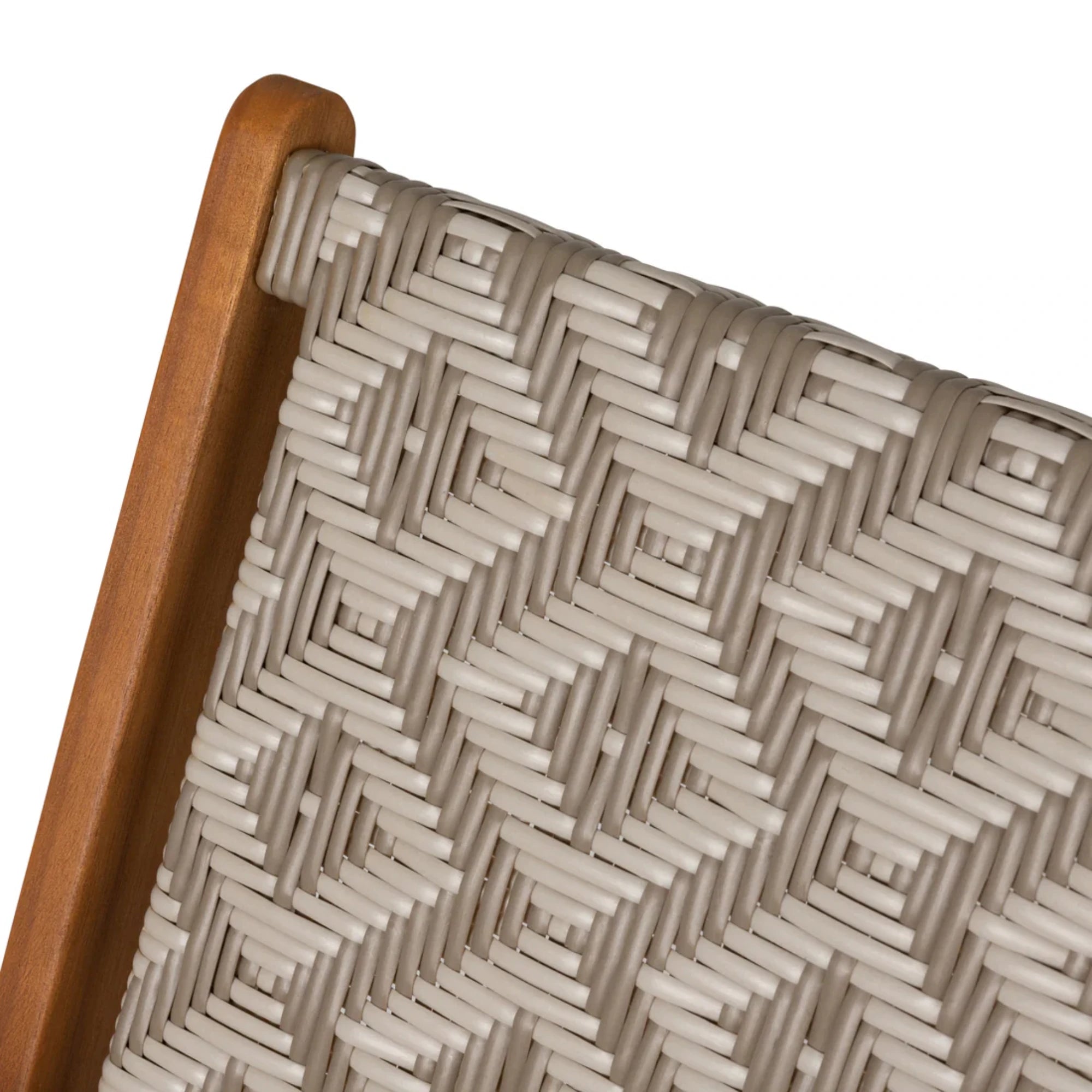 Well Traveled Living Vega Natural Stain Outdoor Chair in Diamond-Weave Wicker | Novaselectes