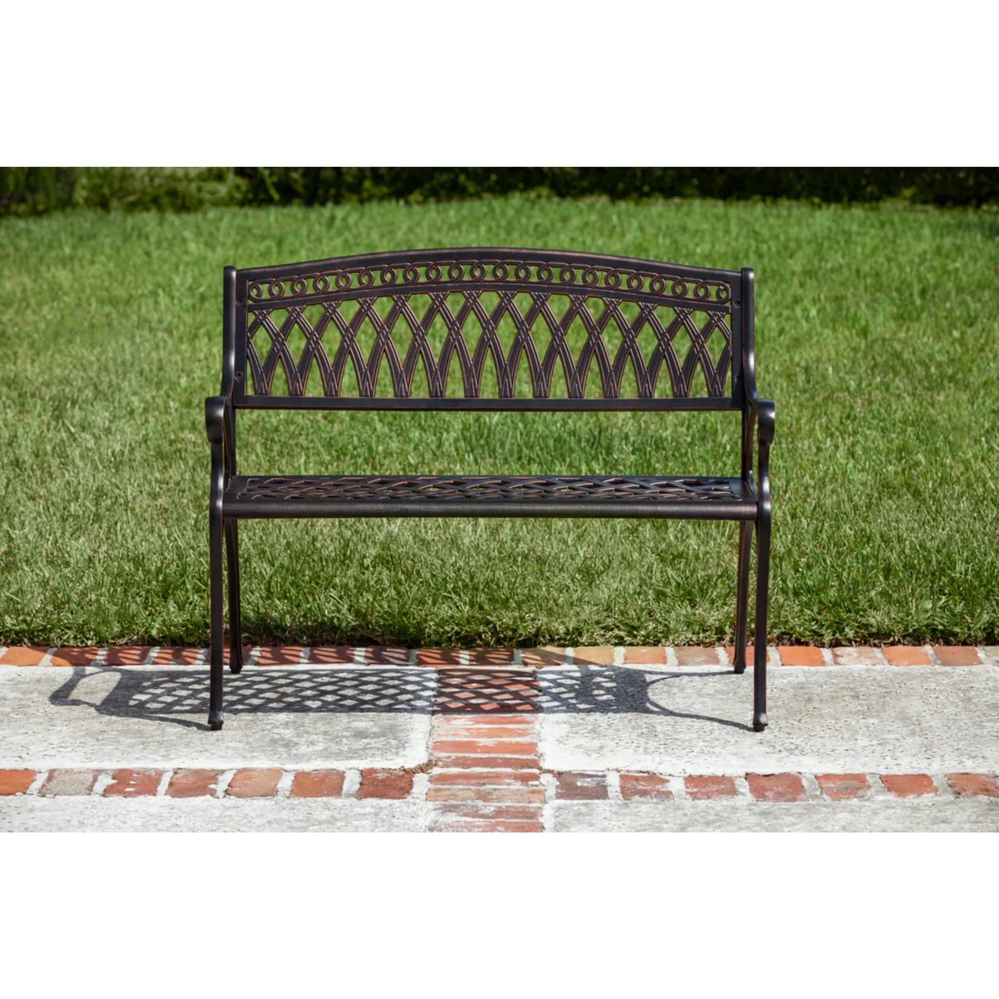 Well Traveled Living Simone Cast Aluminum Bench | Novaselectes