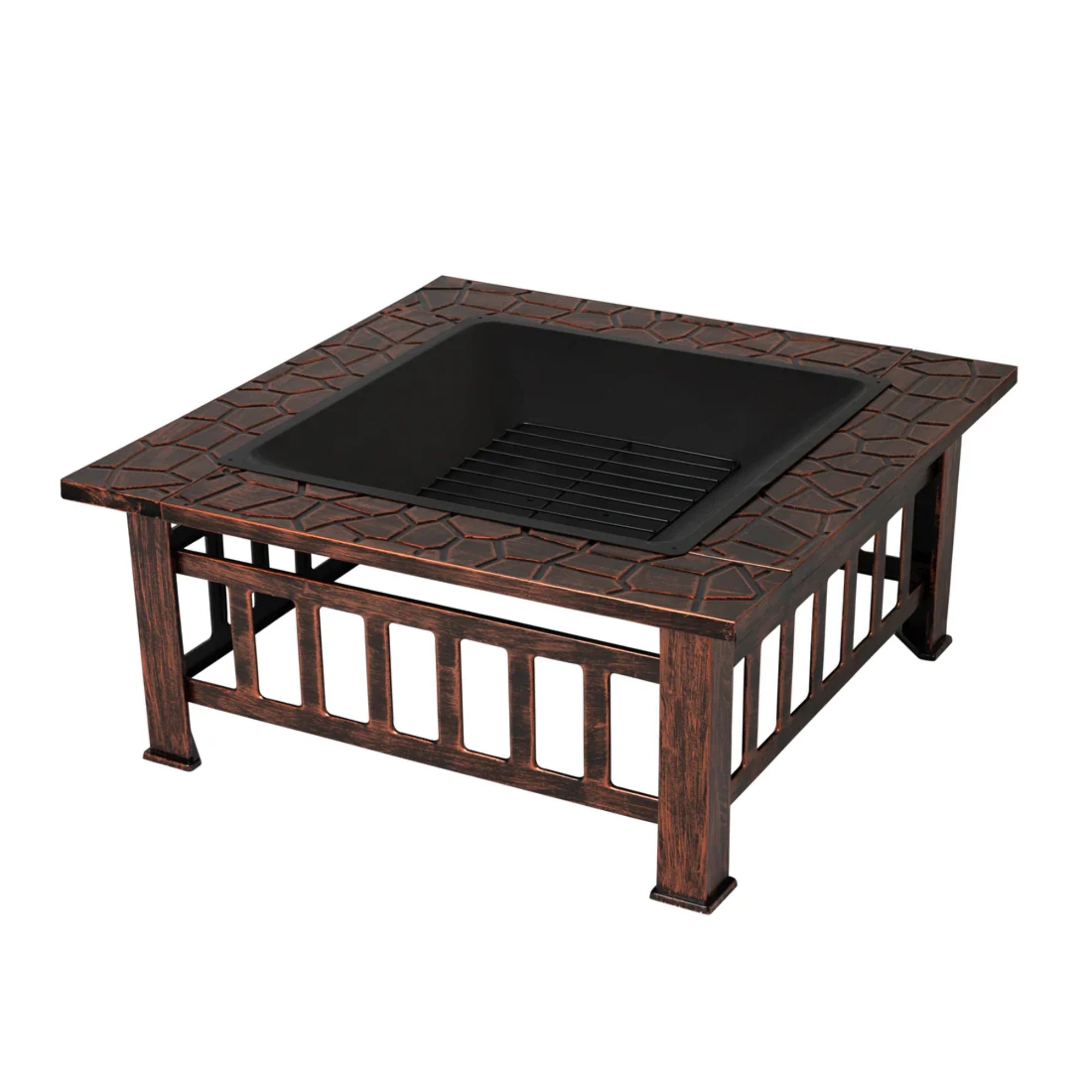 Well Traveled Living Foxdale Square Wood-Burning Fire Pit | Novaselectes