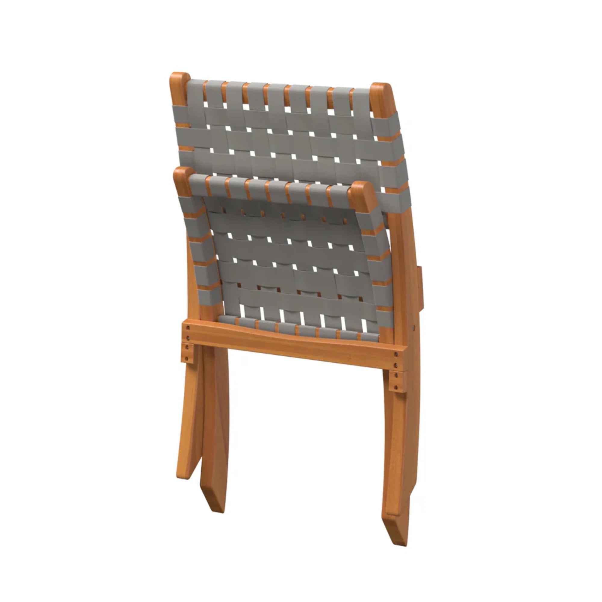 Well Traveled Living Sava Folding Chair in Warm Gray Webbing | Novaselectes