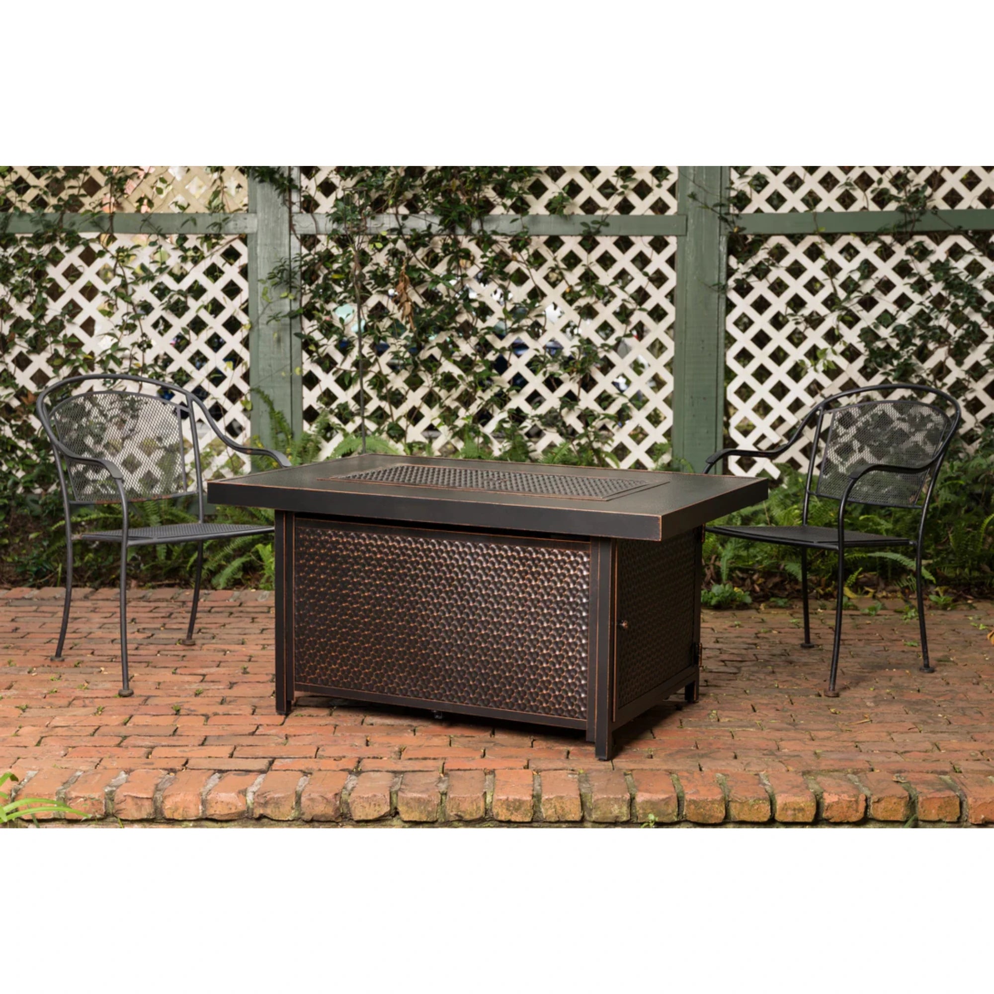 Well Traveled Living Weyland Rectangle Aluminum Propane Fire Pit | Novaselectes