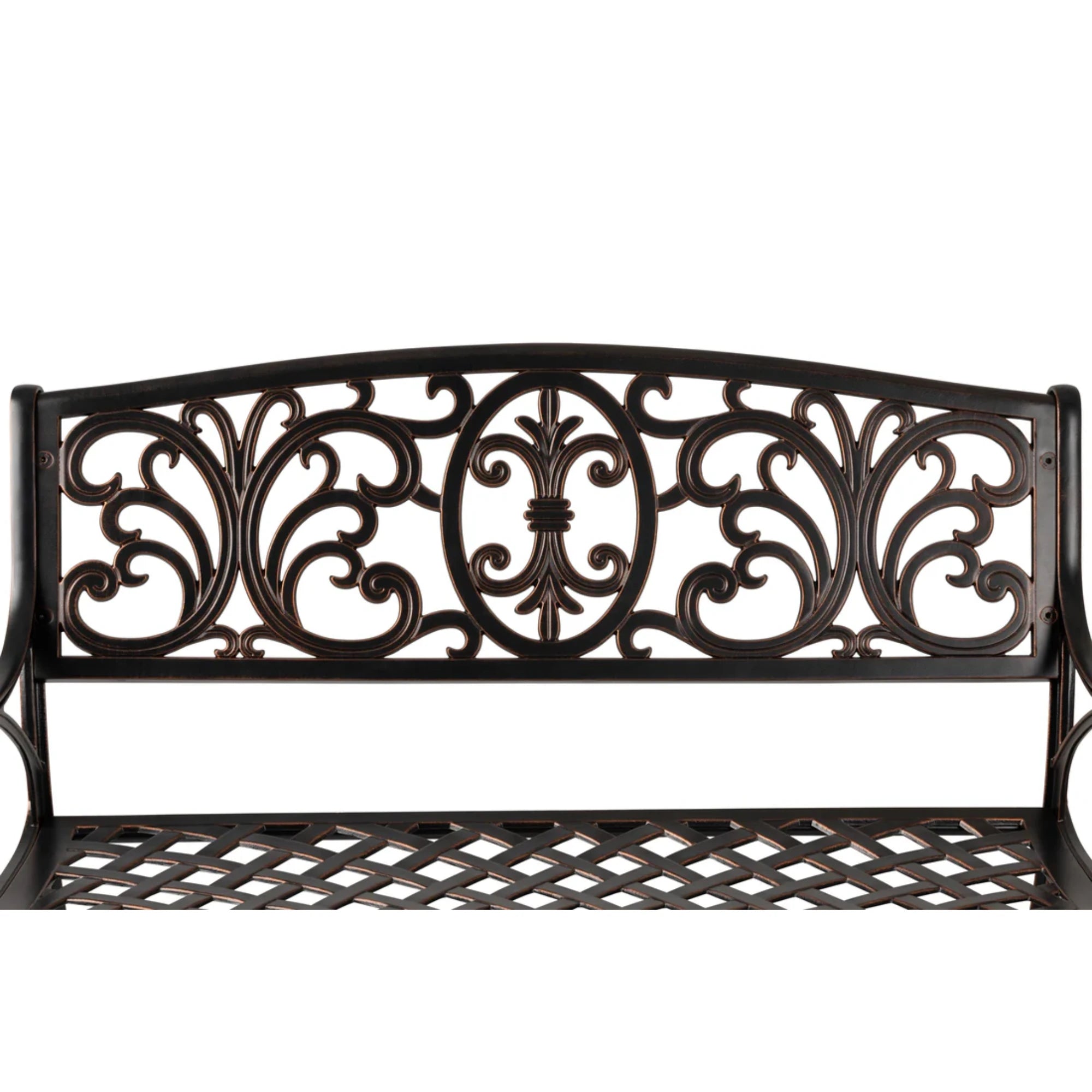 Well Traveled Living Decatur Aluminum Patio Bench in Antique Bronze | Novaselectes