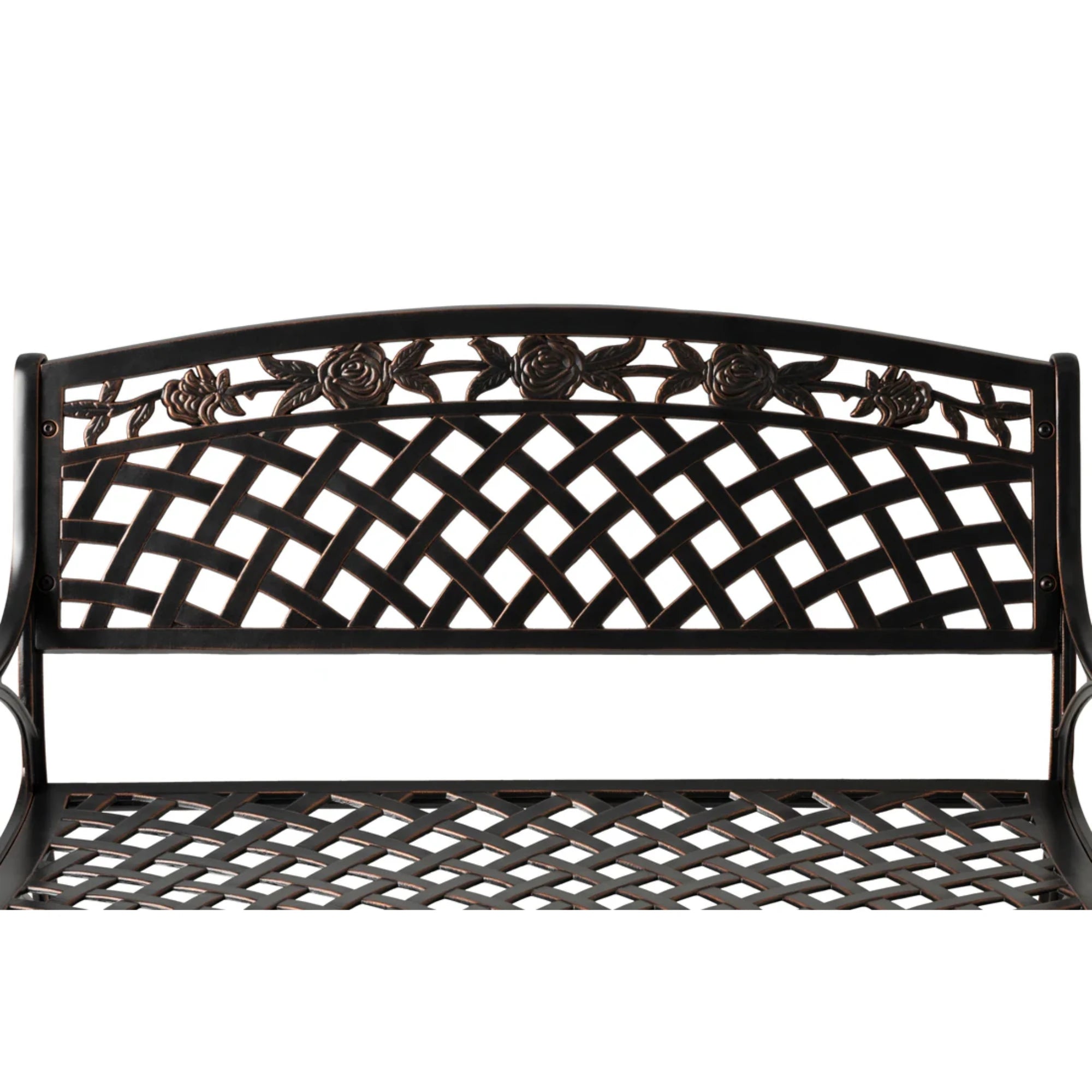 Well Traveled Living Scarlet Aluminum Patio Bench in Antique Bronze | Novaselectes