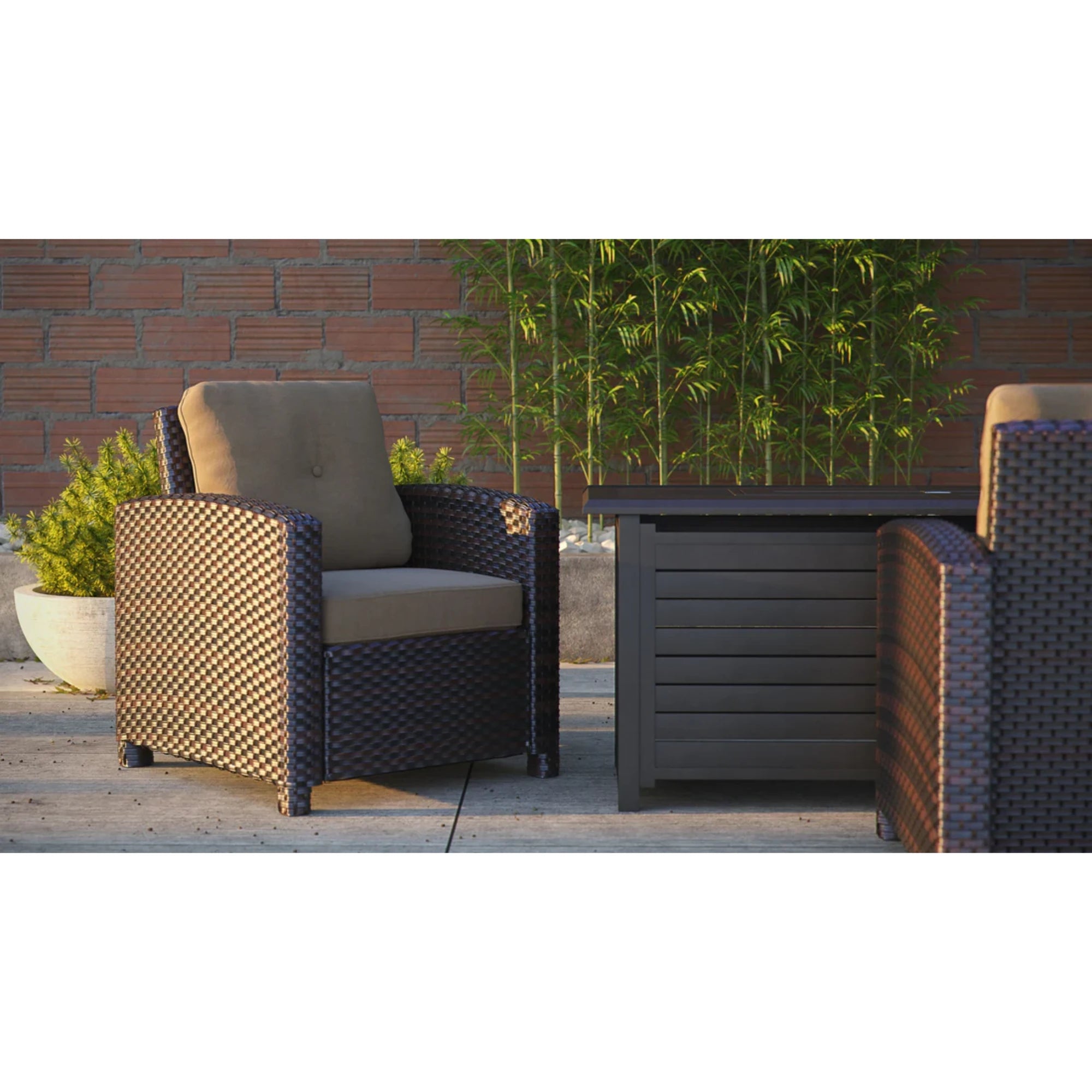 Well Traveled Living Miles Club Chair in Mocha Wicker | Novaselectes
