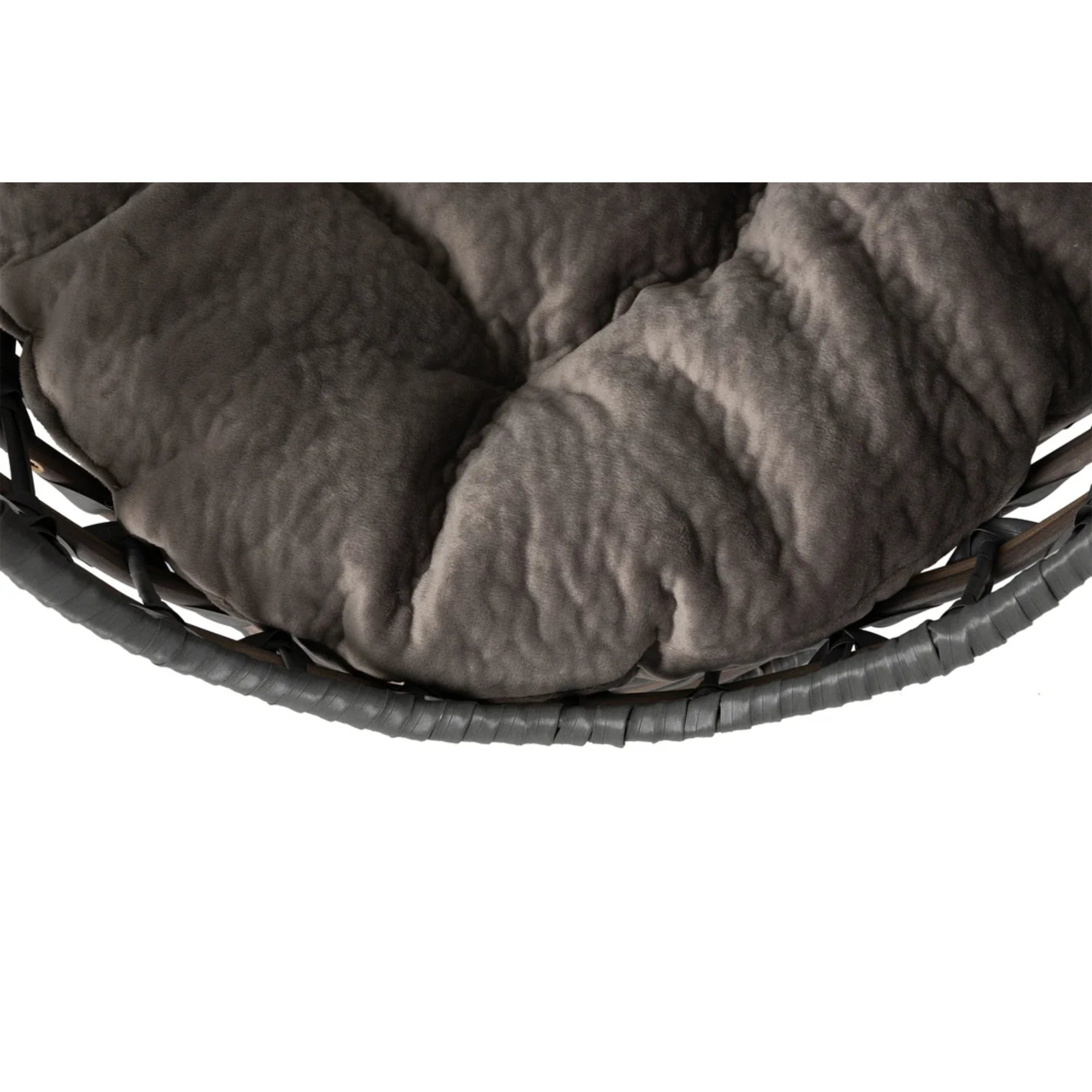 Huntley Pet Hemisphere Rattan Pet Bed, Grey | Novaselectes