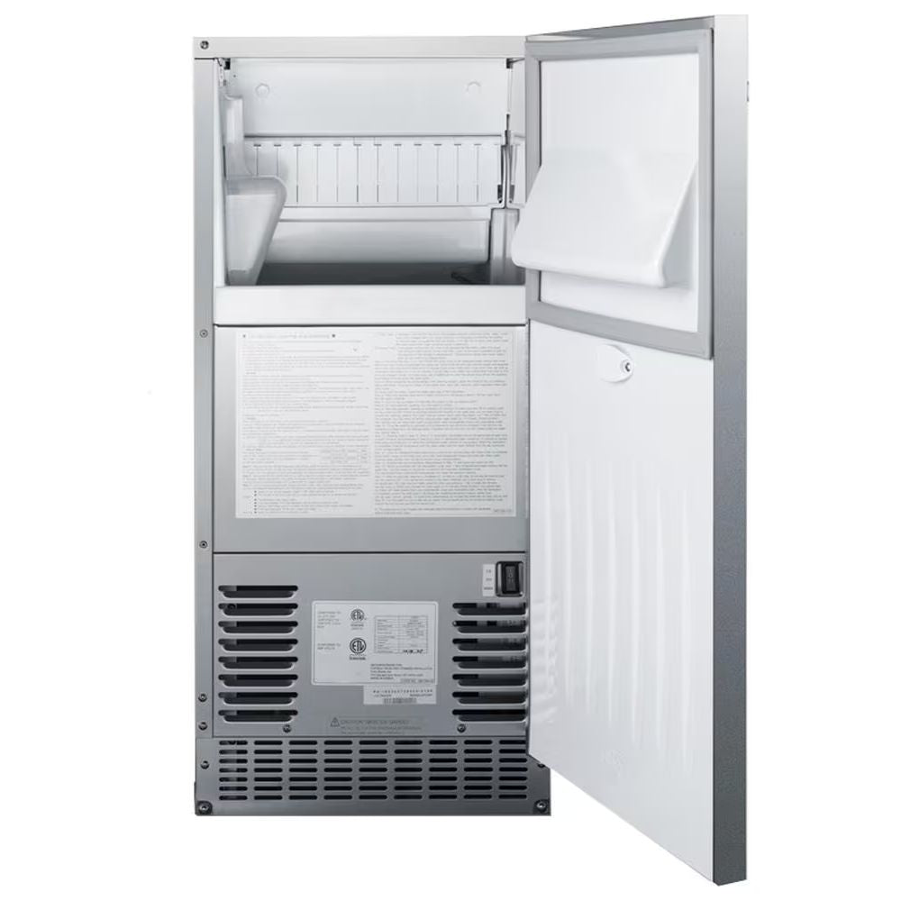 Bull 60 Lb. 15-Inch Outdoor Rated Commercial Ice Maker w/ Drain Pump | Buy at Novaselectes