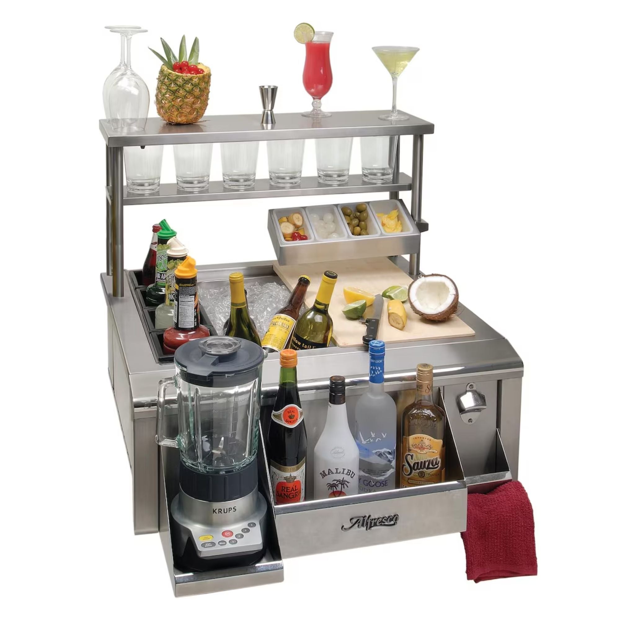 Alfresco Serving Shelf With Light Accessory For 30-Inch Apron Sink | Novaselectes