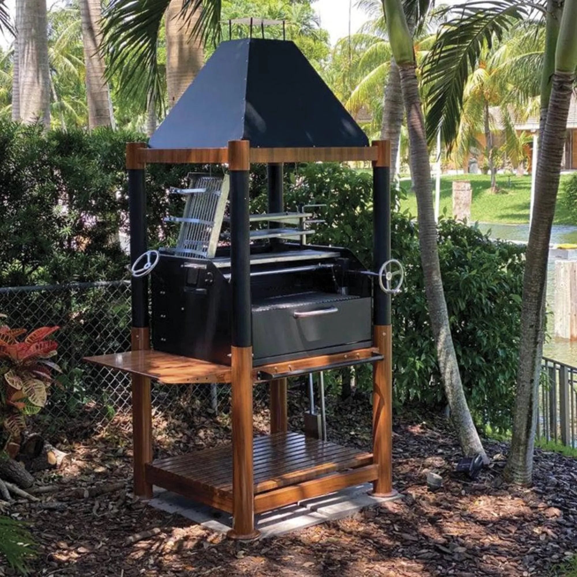 Tagwood BBQ02SI Premium Freestanding Santa Maria Argentine Grill - "The Beast" | Novaselectes