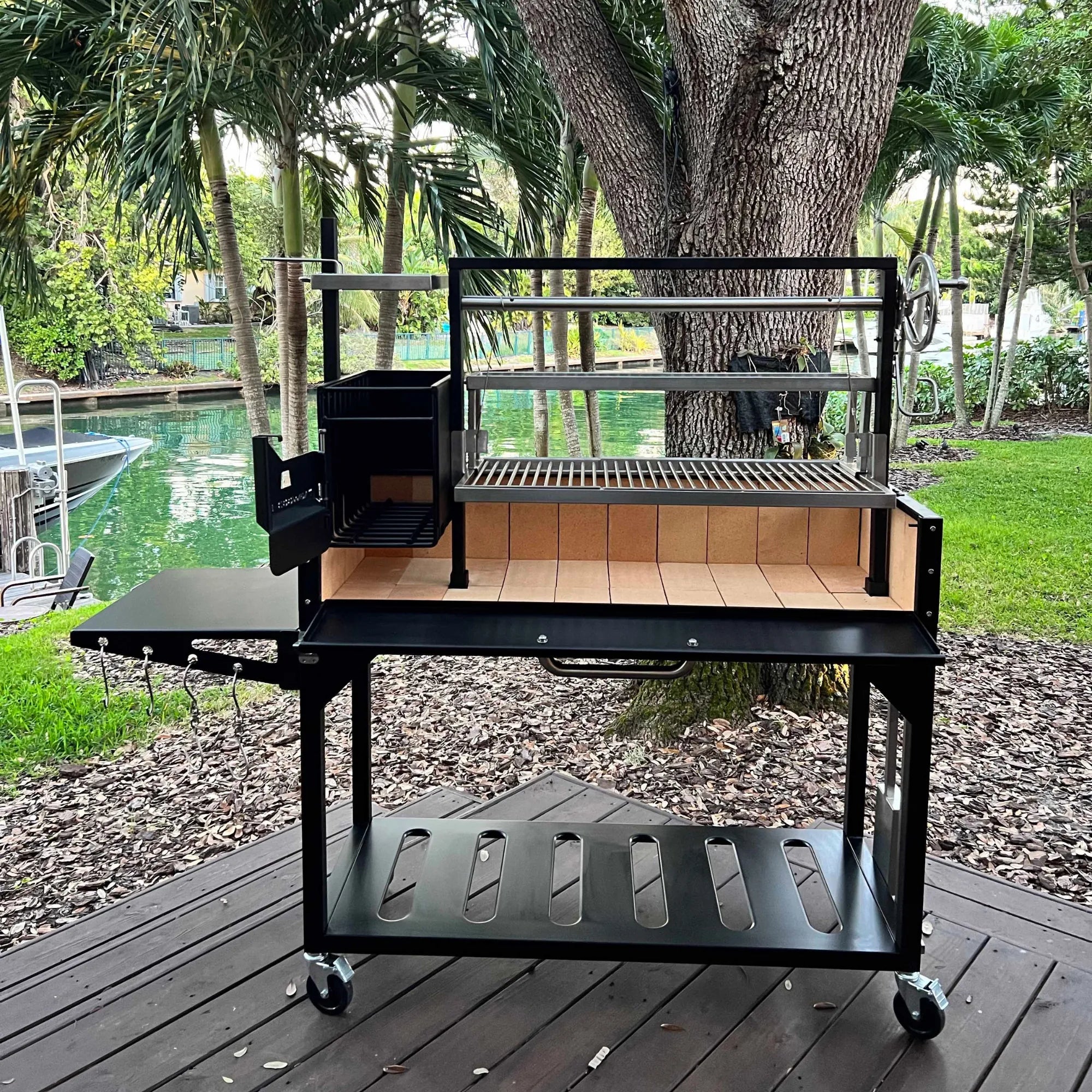 Tagwood BBQ03SI Freestanding Santa Maria Argentine Charcoal Grill | Novaselectes