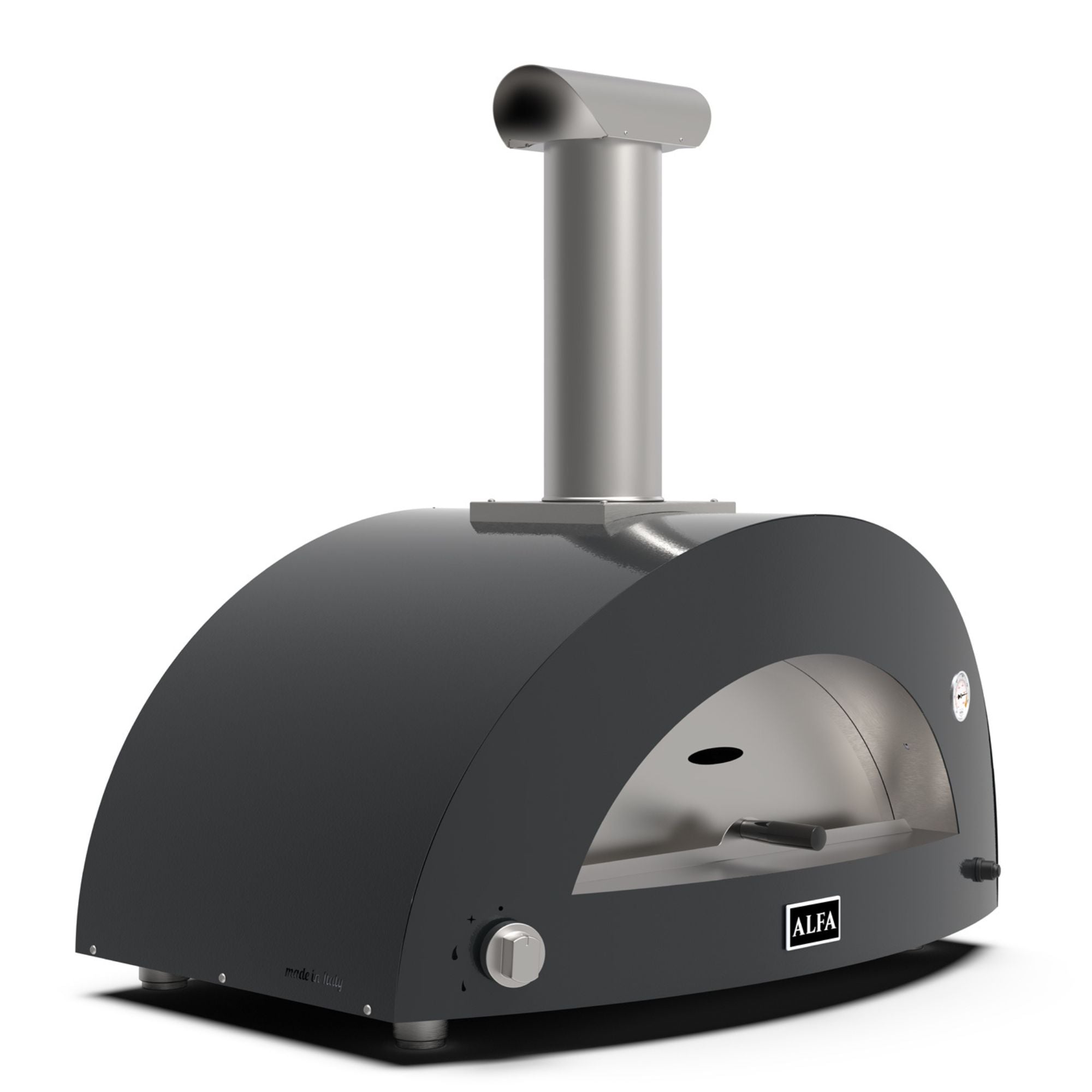 Alfa Moderno Anthracite Grey 3 Pizze Gas Pizza Oven | Novaselectes