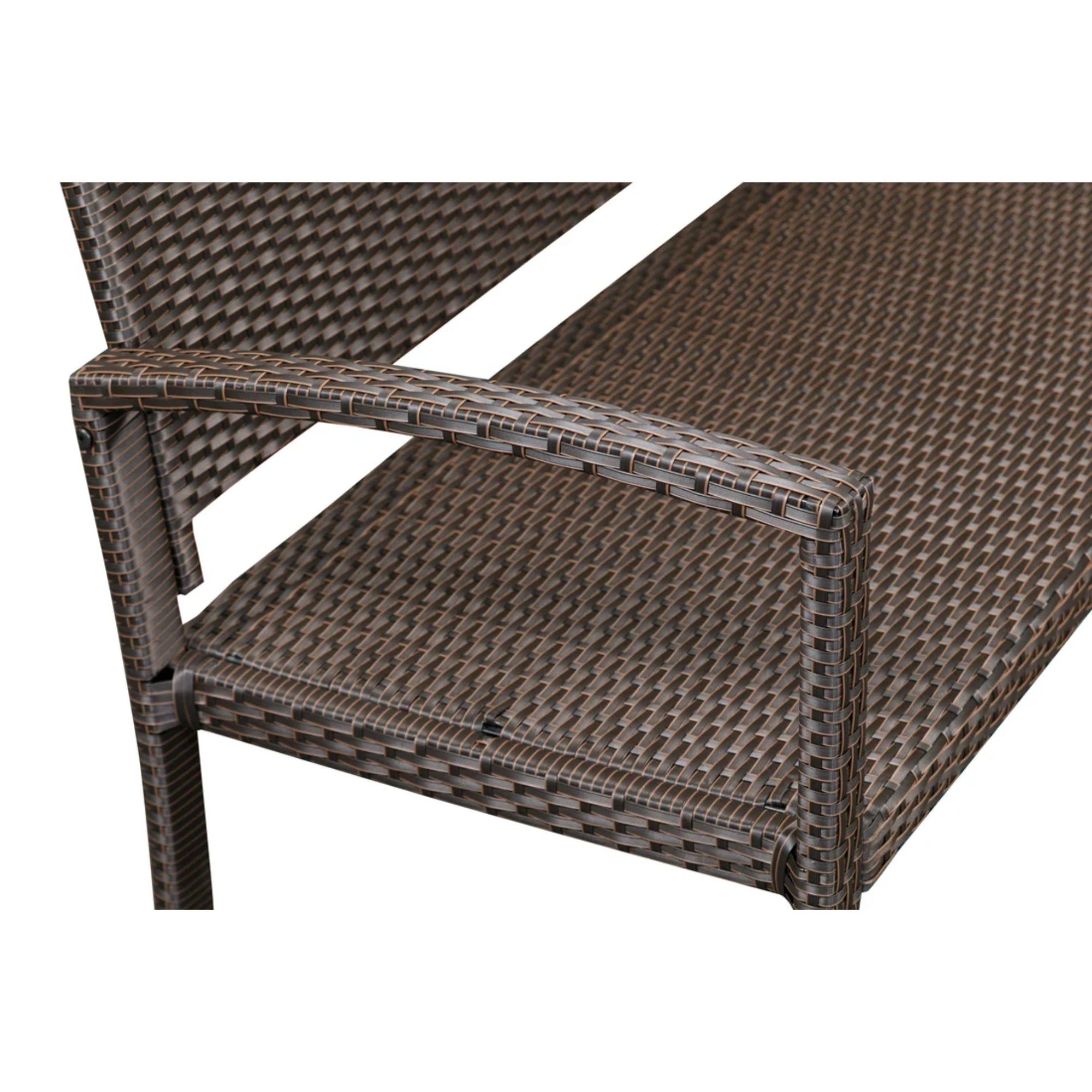 Well Traveled Living Miles Patio Bench in Mocha Wicker | Novaselectes